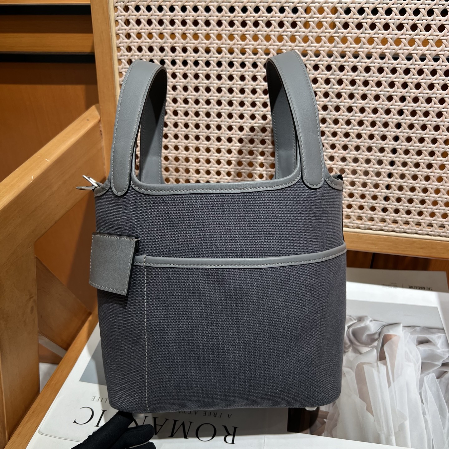 Cargo菜篮子 18cm
石板灰 Swift皮拼帆布