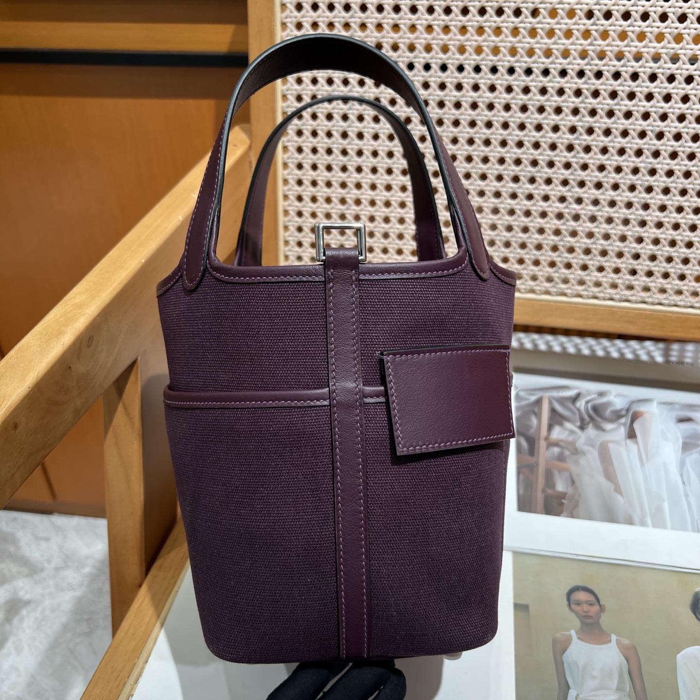 Cargo菜篮子 18cm
 黑加仑紫 Swift皮拼帆布