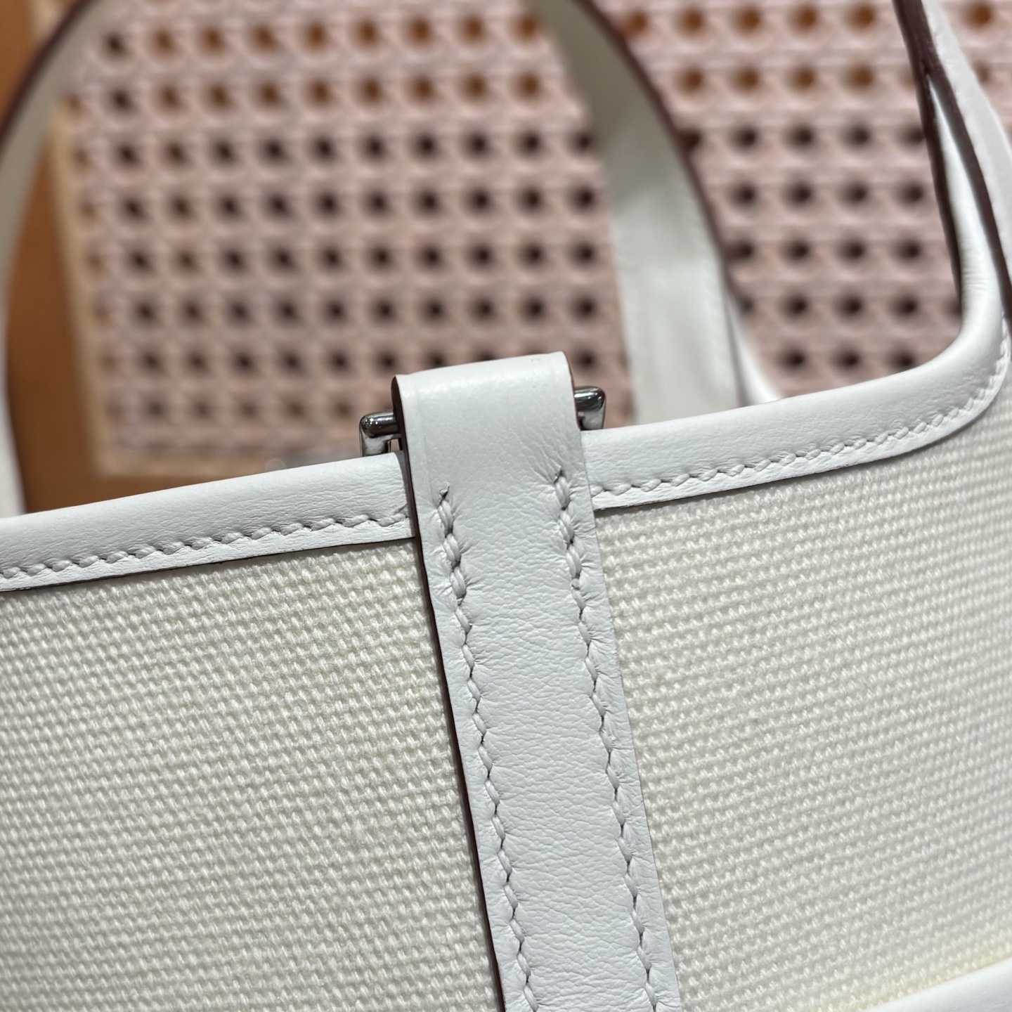 Cargo菜篮子 18cm
 奶油白 Swift皮拼帆布