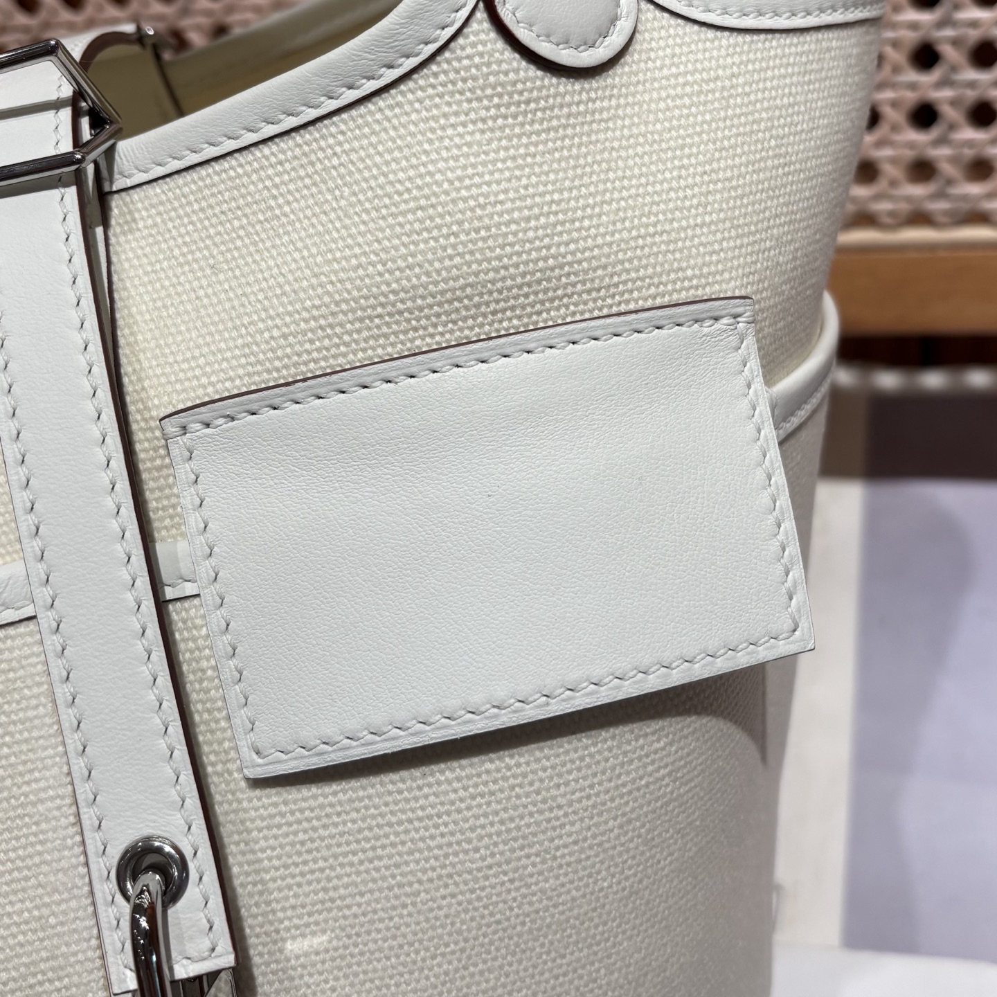 Cargo菜篮子 18cm
 奶油白 Swift皮拼帆布