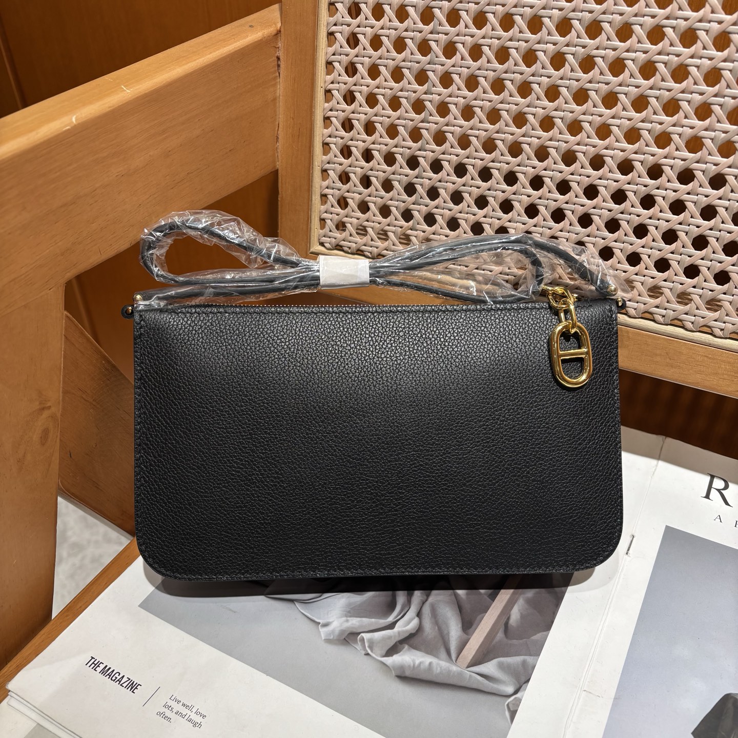 NO:700734,Ziengo clutch Ev leather black gold, Hermes,19860909Ziengo手包 Ev皮 黑金,,Hermes,,Bag