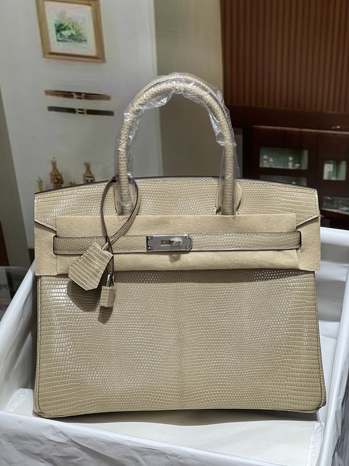 NO:812108,Platinum 30CM. Newly released, silver hardware, gold buckle, hc imported lizard skin, real shot, 5 fishes, Z, top imported wax thread hand sewing technology, Hermes, hermes, Hermes,19860909铂金30CM.新出 银色五金 金扣 hc进口蜥蜴皮实拍现货,5条鱼鱼对版Z 顶级进口蜡线手缝工艺,爱马仕,hermes,Hermes,,Bag