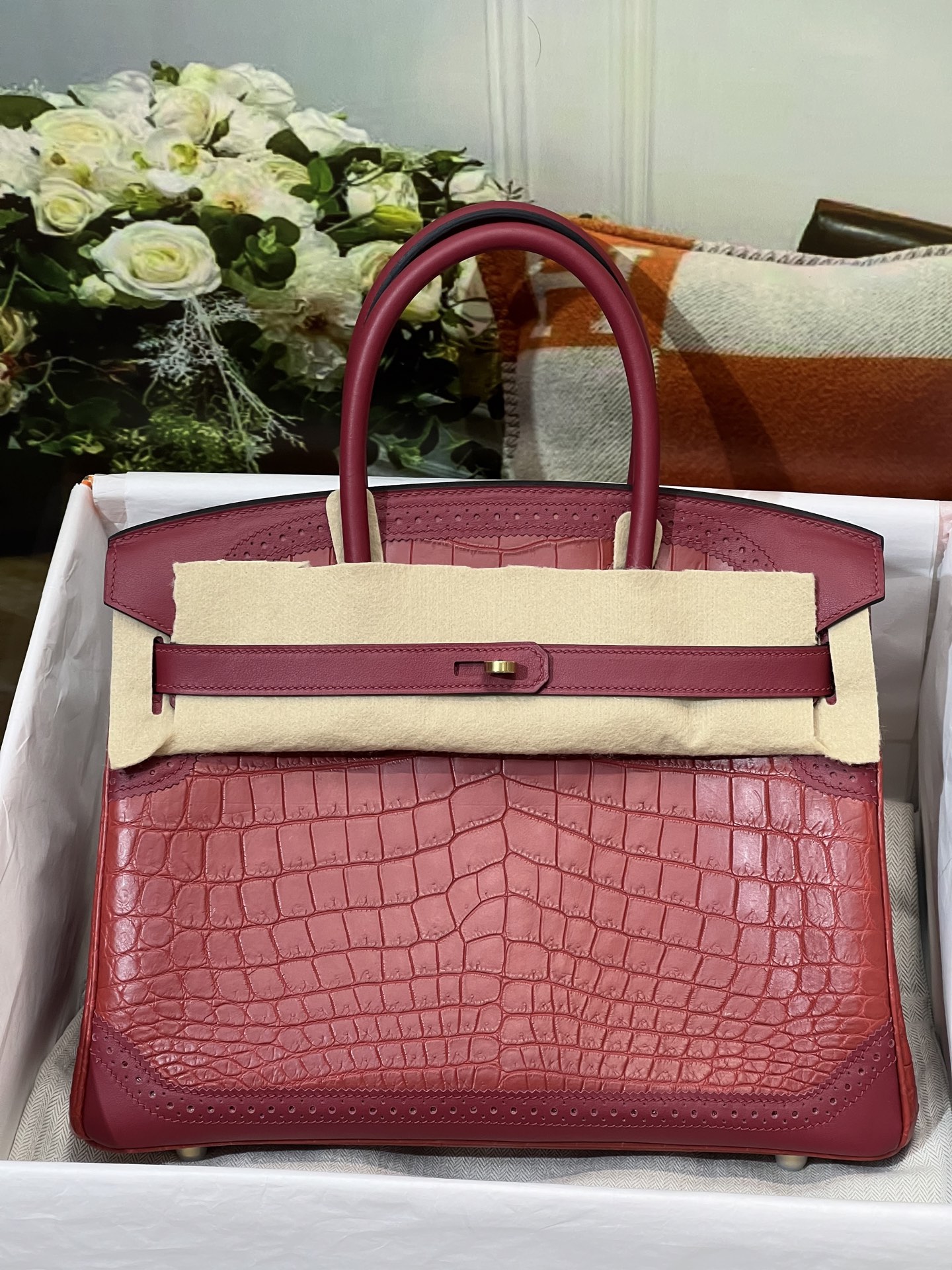 NO:851014,Lace style Birkin30 hc imported Nile crocodile, with swift leather!  It's simply perfect, top hand sewing craftsmanship, Hermes, hermes, stuart weitzman, Hermes,19860909蕾丝款 Birkin30 hc进口尼罗鳄,搭配swift皮 ！简直是完美 顶级手缝工艺,爱马仕,hermes,stuart weitzman,Hermes,,Bag