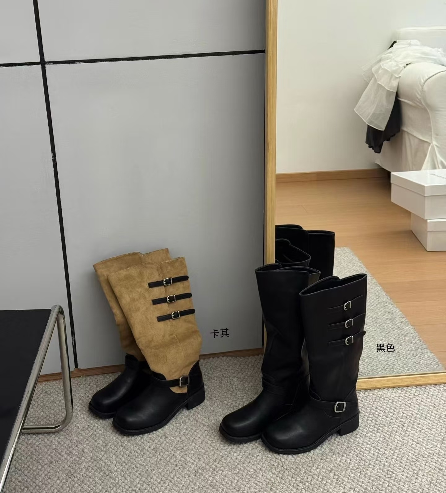 NO:616236,The new Atelier Edition new boots are the same style. A fashionable color matching Korean style outfit with a strong sense of relaxation. This pair of boots blends retro and punk into a high-end feel. In autumn and winter, you can easily control the footwear, which can make your style instantly appear~ The brown boots have a high-end atmosphere that does not conflict with each other. The upper is pebbled cowhide, and the lining is water-dyed cowhide 35-40 (40 is custom-made and non-refundable), boots, boots, cowhide19860909上新Atelier Edition 新靴同款 松弛感非常强的一款时尚拼色韩风穿搭 这双长靴把复古与朋克揉成高級感.秋冬上脚軽軽松松拿捏,都能让你风格瞬间出圈～棕色长靴穿出不撞款的高级感氛围感也满满.鞋面荔枝纹牛皮,内里水染牛皮35-40(40订做不退换),靴子,boots,cowhide,Women's Shoes