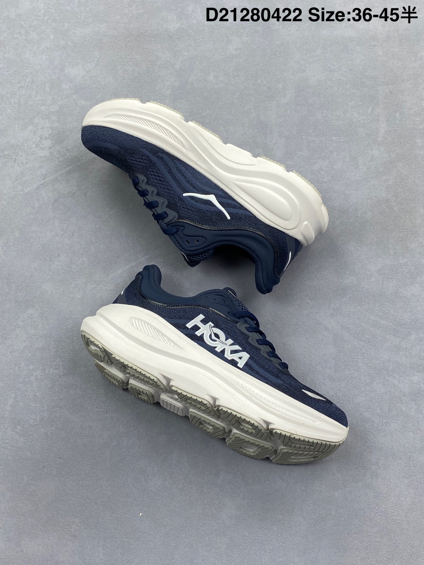 💰240
HOKA ONE ONE Bondi 9 机能缓震跑鞋
#鞋面部分采用工程网眼面料，可以确保必要的透气性能。使用了全新的莱卡橡筋，这大大提升了鞋面的硬度，由此增加鞋面的支撑性能。后掌33mm、前掌29mm的超厚Soft EVA中底，比传统的EVA材料还要柔软30%  
货号：1162011
尺码：36 37 38 39 40 40.5 41 42 42.5 43 44 44.5 45 
编码：D21280422