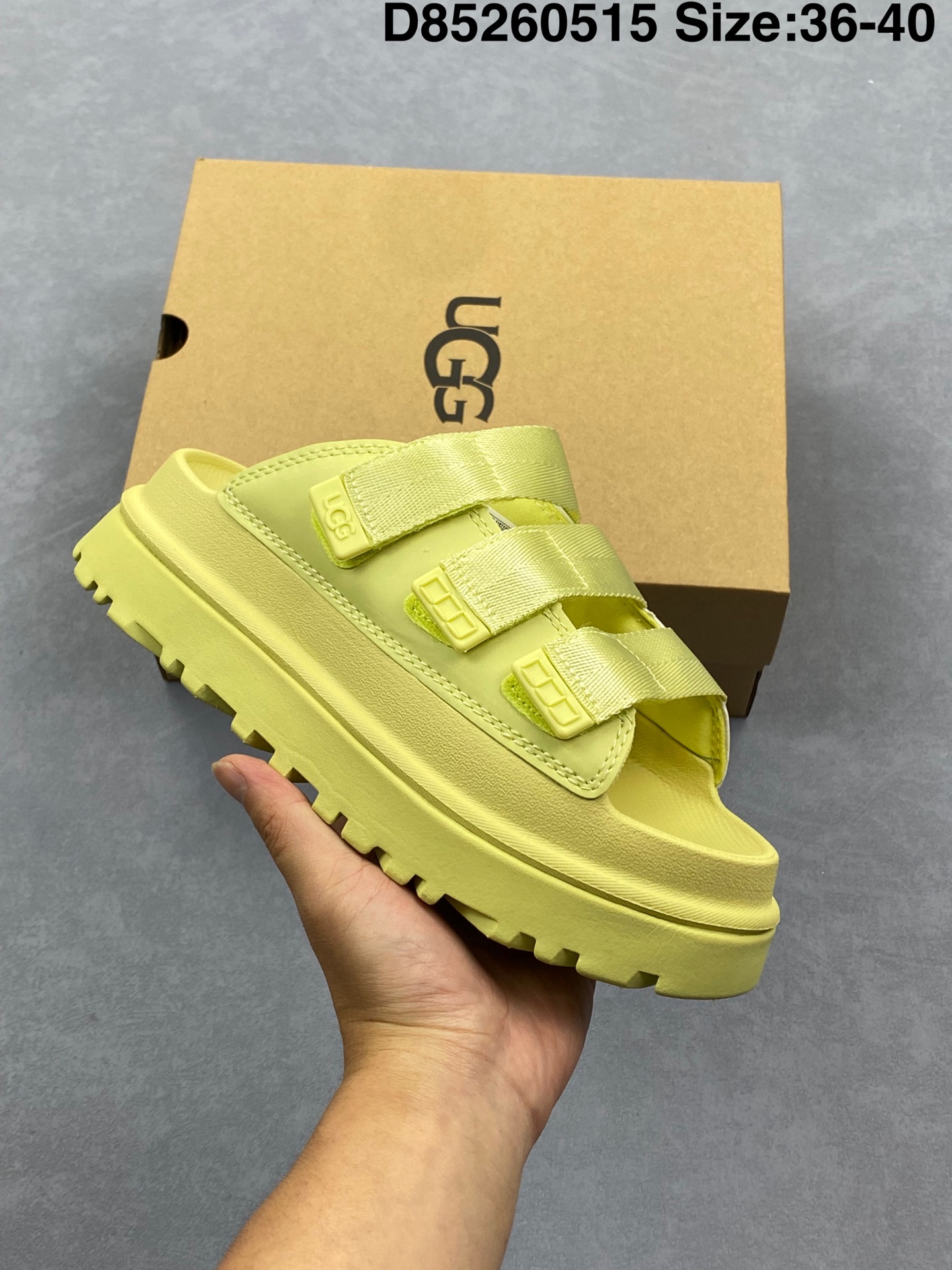 ¡Colección de UGG GOLDENGLOW nuevas sandalias de verano informales y cómodas con suela gruesa y velcro! Número de artíc…