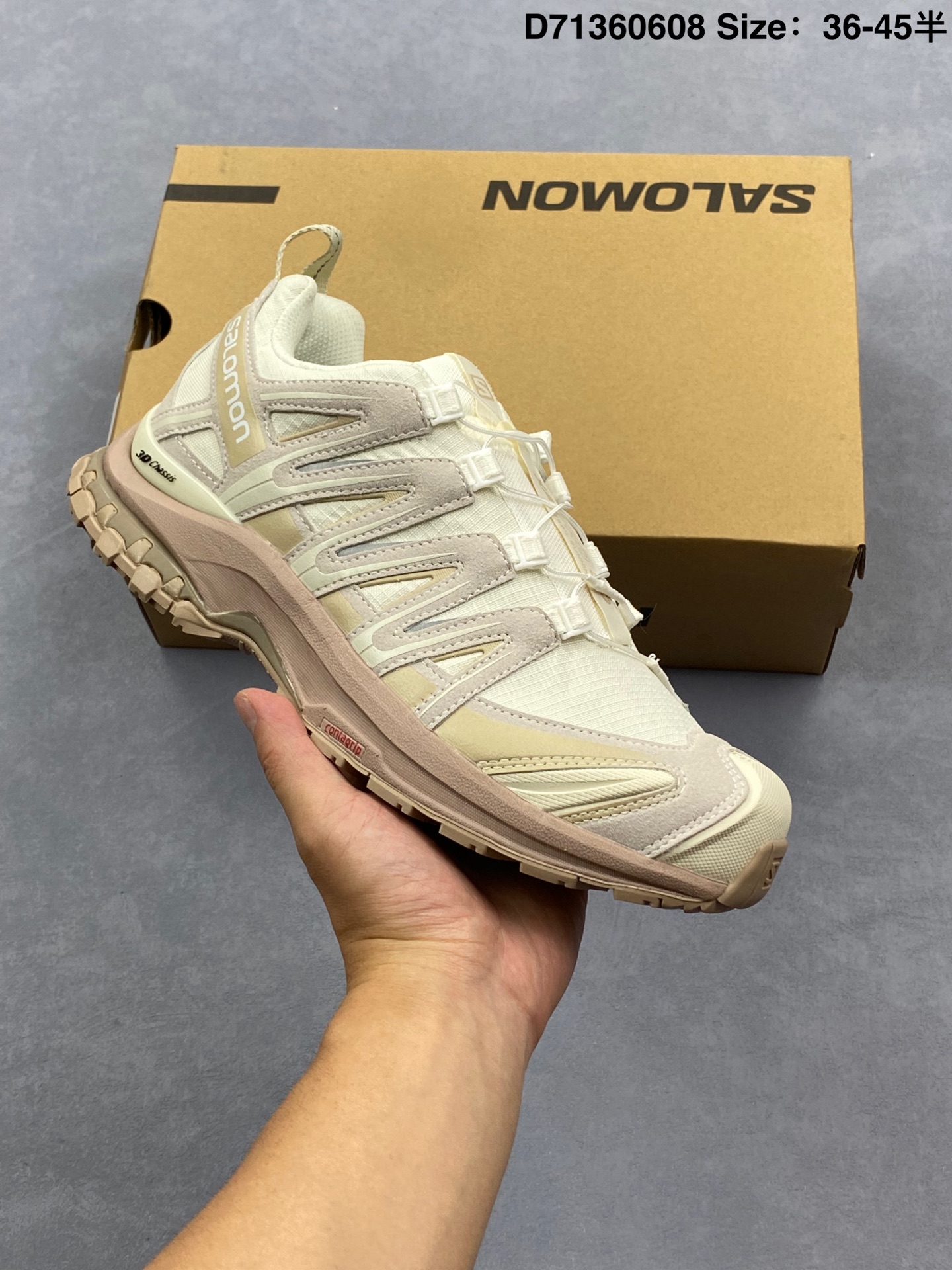 💰180
SALOMON XA Pro 3D ADV 萨洛蒙潮流越野机能户外功能鞋 474786
纯原外贸平台特供订单 耗时半年巨作 全套原纸板楦头开发 原厂特供网布配套加持 确保原汁原味 完美呈现版型 原档数据独家私模五层组合大底 男女鞋同步官方开发至46.5 原装Ortholite轻量化鞋垫 中底布带钢印编号 原厂TPU锁扣 进口港宝加持 后跟自然饱满 还原公司包裹性 鞋面采用SENSIFT贴合技术 全方位贴合包裹脚型 鞋跟部鞋底牵引设计 提供强大的抓地性能 更适应野外崎岖不平的道路 其3D ADVANCED CHASSIS底盘 材料轻量大化 钉齿设计更具稳定性 防护性 鞋底易磨损区运用CONTAGRIP高耐磨材料 应对城市硬质路面长距离跑考验
尺码:36 36.5 37.5 38 38.5 39 40 40.5 41 42 42.5 43 44 44.5 45
D71360608