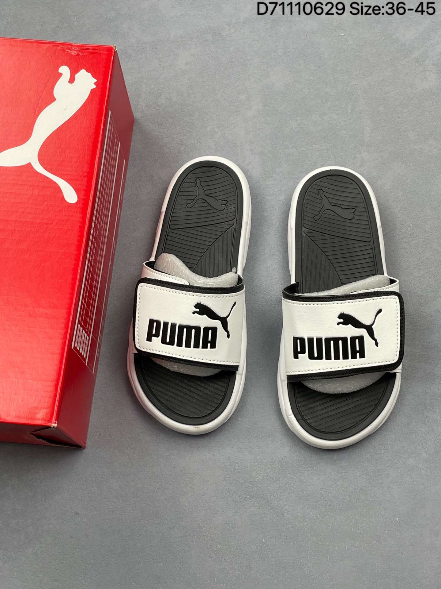 合集💰55
Puma/彪马 #采用尼龙织带条魔术贴调节设计#发泡轻量缓震EVA中底及耐磨防滑橡胶外底❗️男女神宣美同款，夏日新品❗️Puma/彪马 RS-Sandal LRI 百搭潮流休闲运动魔术贴沙滩凉鞋 男女士凉拖鞋。

货号：368763
尺码：36-45
编码：D71110629