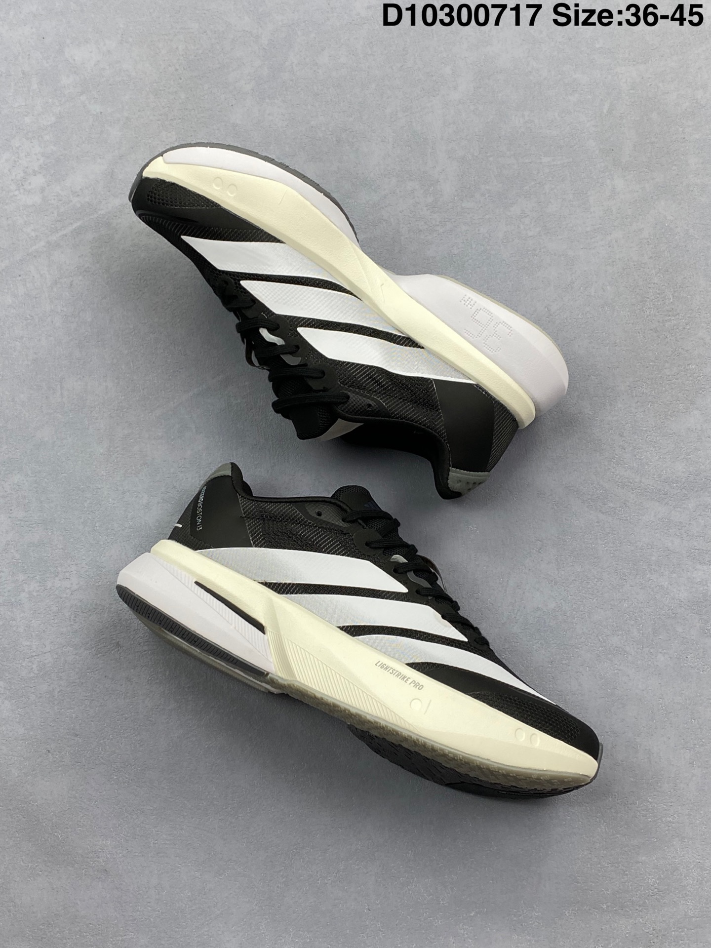 💰150
公司级✅AD Adizero Boston 13 夏季透气网眼竞速跑鞋 JS4938 融合Lightstrike和Lightstrike Pro技术 采用乙烯/乙酸乙烯酯(EVA)材质 打造舒适中底 含ENERGYROD能量碳柱 旨在为步伐添活力 尺码:36 36.5 37 38 38.5 39 40 40.5 41 42 42.5 43 44 44.5 45
编码:D10300717
Size:36~45半