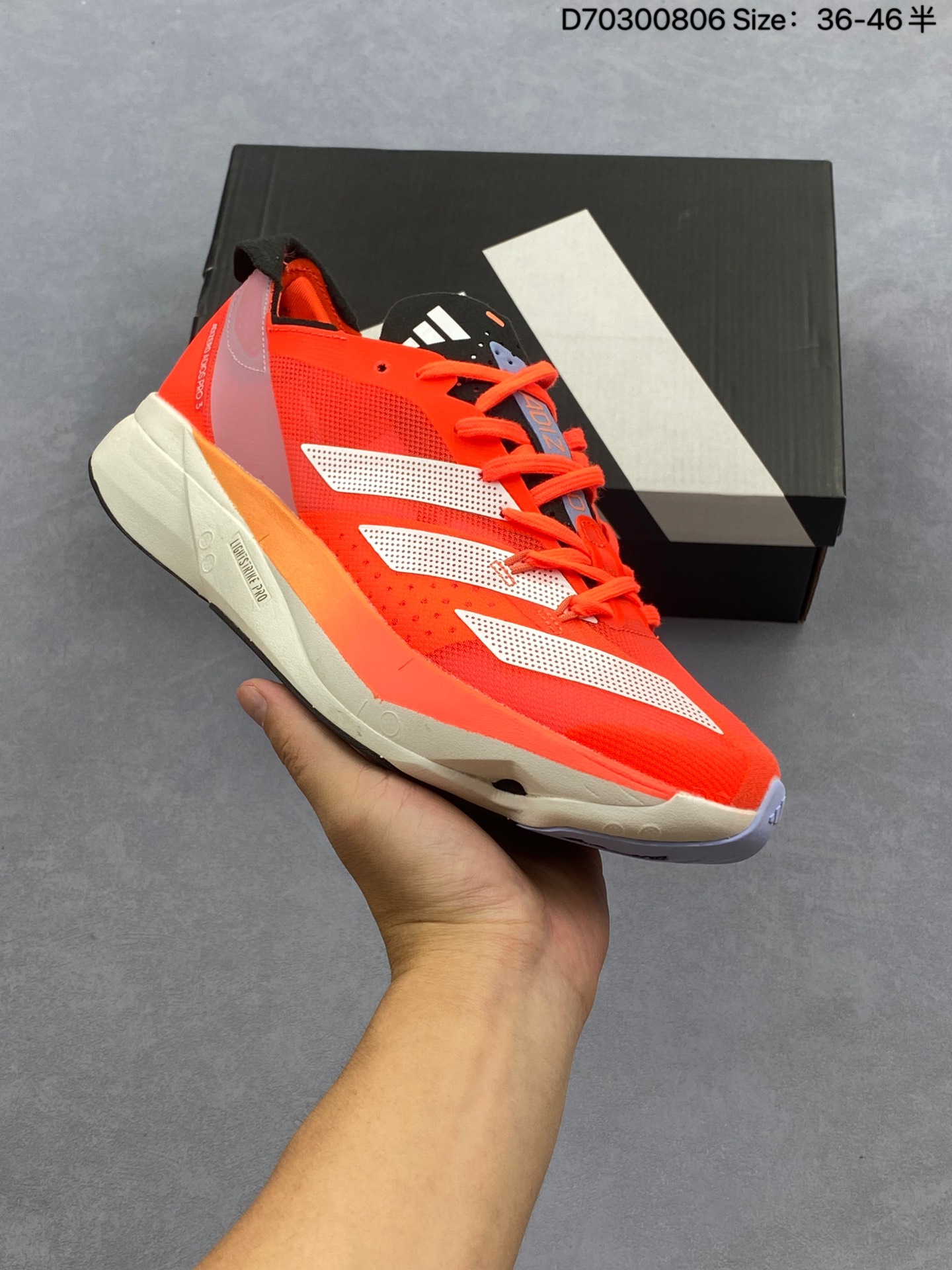 公司级✅Adidas Adizero Adios Pro 3 W马拉松飞线贾卡轻质透气休闲运动跑步鞋 采用双层透气网纱 Flywire动态飞线绑缚鞋面材质 内置Zoom小气垫装置 货号:GX9777 ID:D70300806