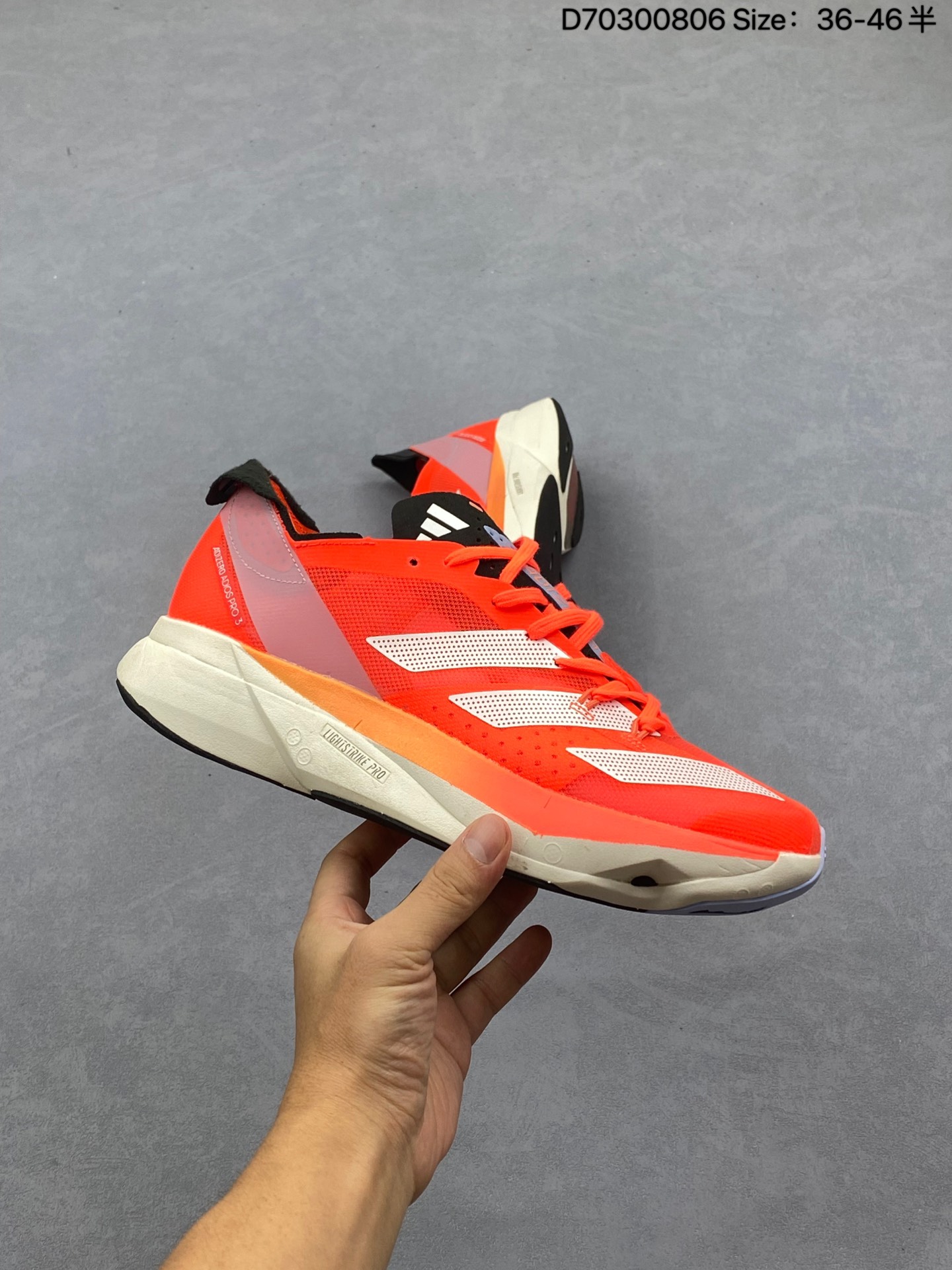公司级✅Adidas Adizero Adios Pro 3 W马拉松飞线贾卡轻质透气休闲运动跑步鞋 采用双层透气网纱 Flywire动态飞线绑缚鞋面材质 内置Zoom小气垫装置 货号:GX9777 ID:D70300806