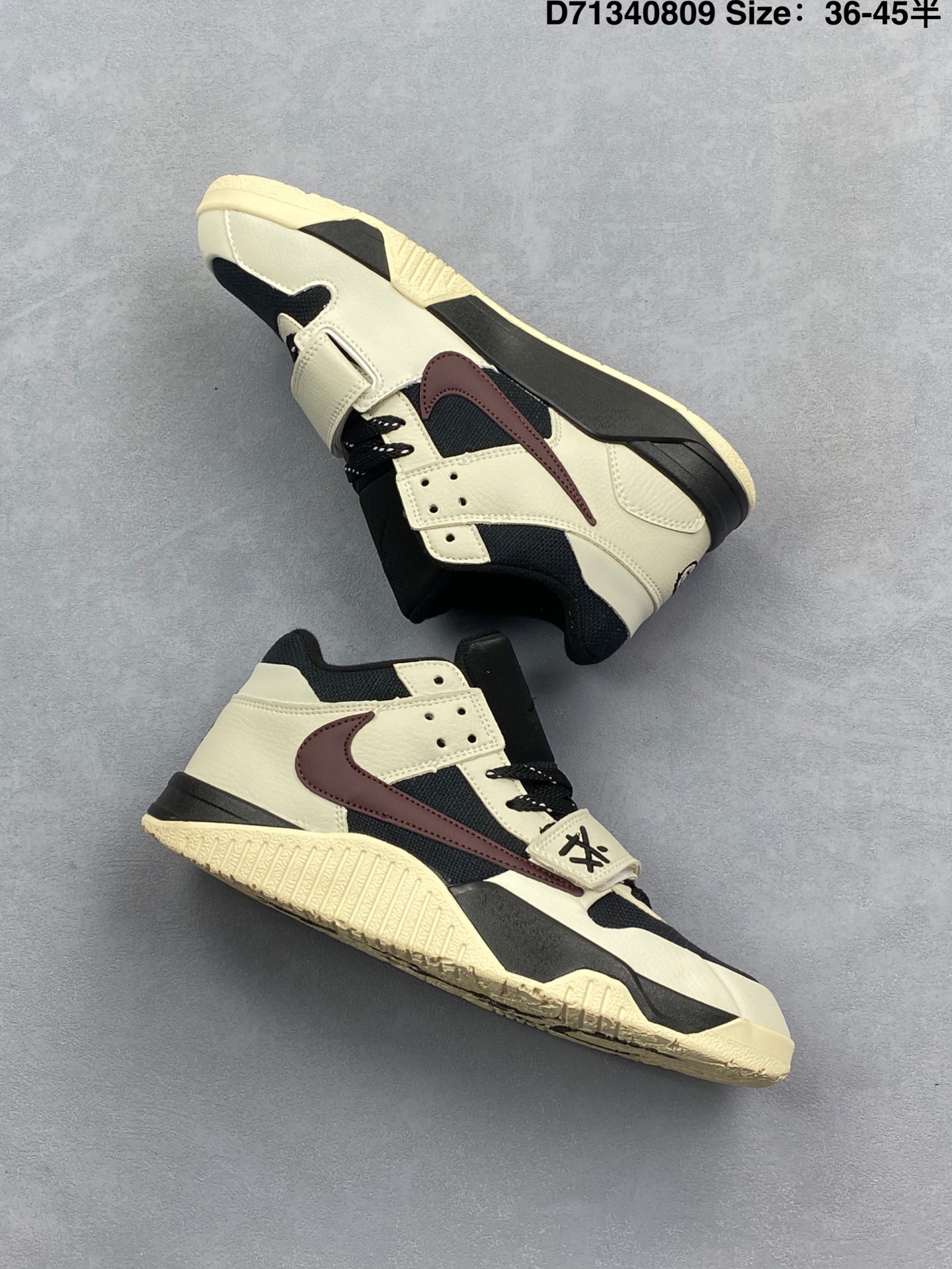 💰170
公司级✅Travis Scott 的 Jordan Jumpman Jack 训练鞋“Taupe Haze”亮相 Nike 耐克 新款JUMPMAN 乔丹缓震运动训练实战篮球球鞋篮球鞋。除了保留了标志性的”倒钩“元素外,还呼应了Cactus Jack音乐品牌的”JACK“爆裂纹鞋底。由于材质的不同,每个配色都拥有相应的设计方案,而其他设计语言都保持了一致。
类型:男女鞋
货号:FZ8117-101
码数:36-45含半码
编码:D71340809