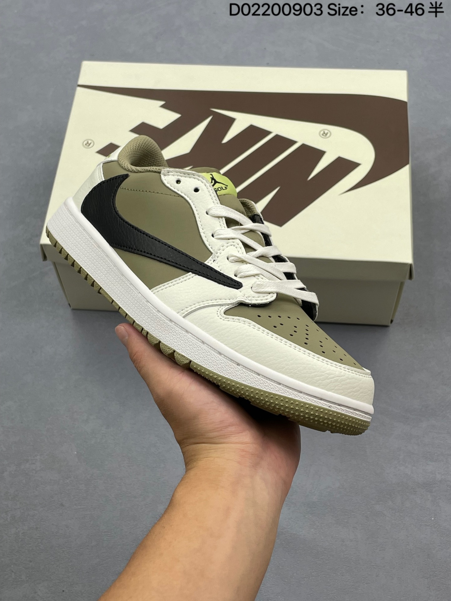 💰100
Travis Scott x Jordan Air Jordan 1 Low Golf 倒钩 6.0棕白
货号 :FZ3124-200
尺码:36 36.5 37 38.5 39 40 40.5 41 42 42.5 43 44 44.5 45 46
编码:D02200903