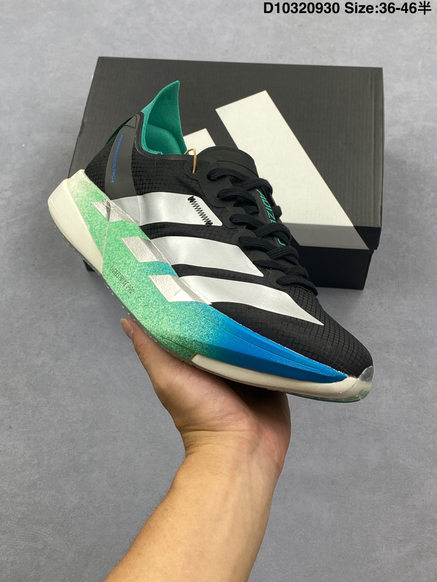 Ad Adizero Adios 4 M轻盈跑鞋 耐磨减震专业跑步鞋 冲向目标,一路向前,不断挑战和突破自我 无论是平时训练还是马拉松,让这款adidas跑步鞋伴你畅快开跑 兼具舒适性和结构感,搭载Lightstrike科技,为步伐注入活力 货号:JR6365 JR6358 编号:D10320930