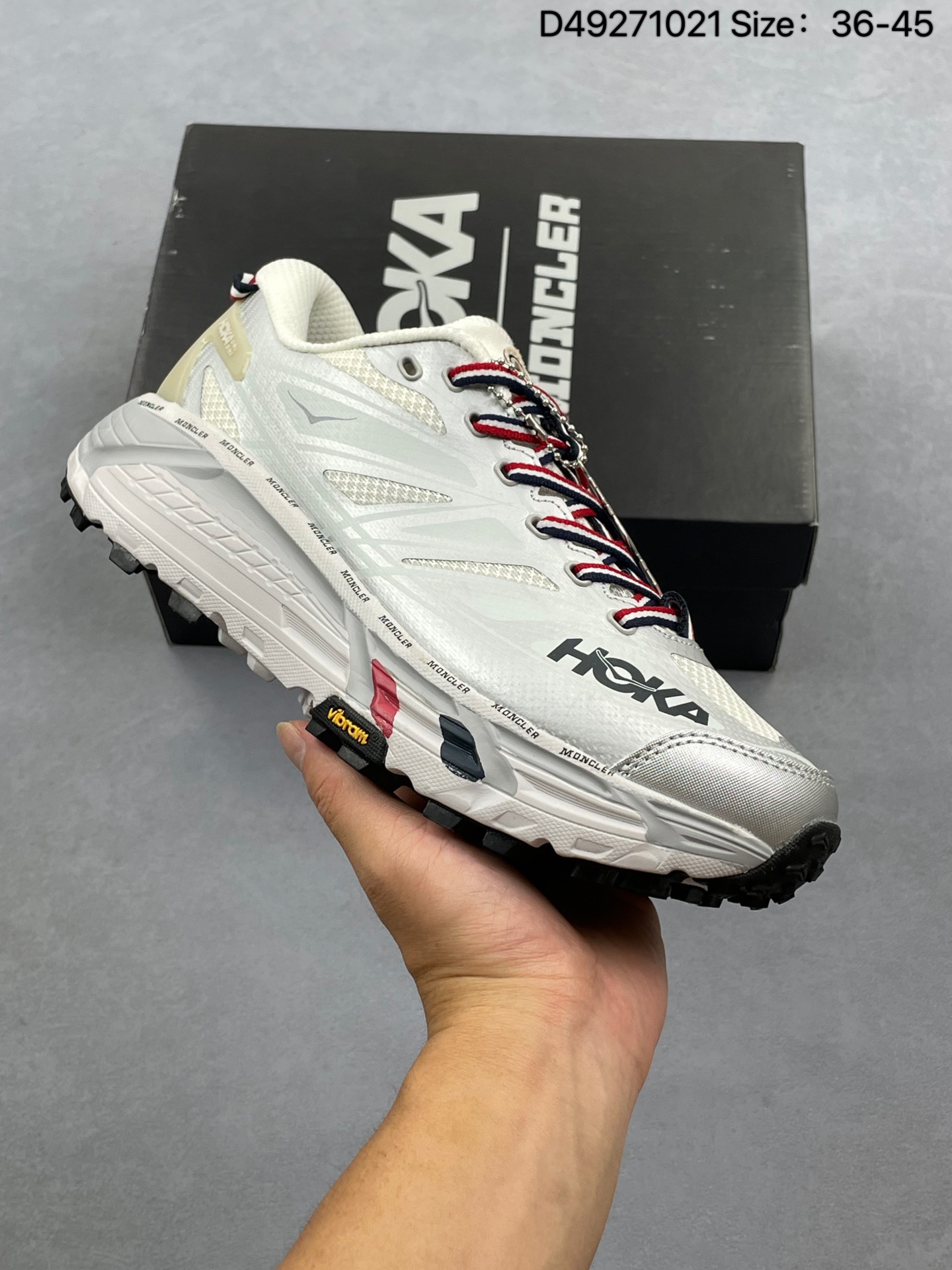 Hoka Mafate Speed 2 超轻厚底轻量山地跑步鞋 原装轻量化材料Fresh Foam 超轻量中底全部用料过3C认证 滚动平衡科技减少33%能量消耗 货号: 1126851 编号:D49271021