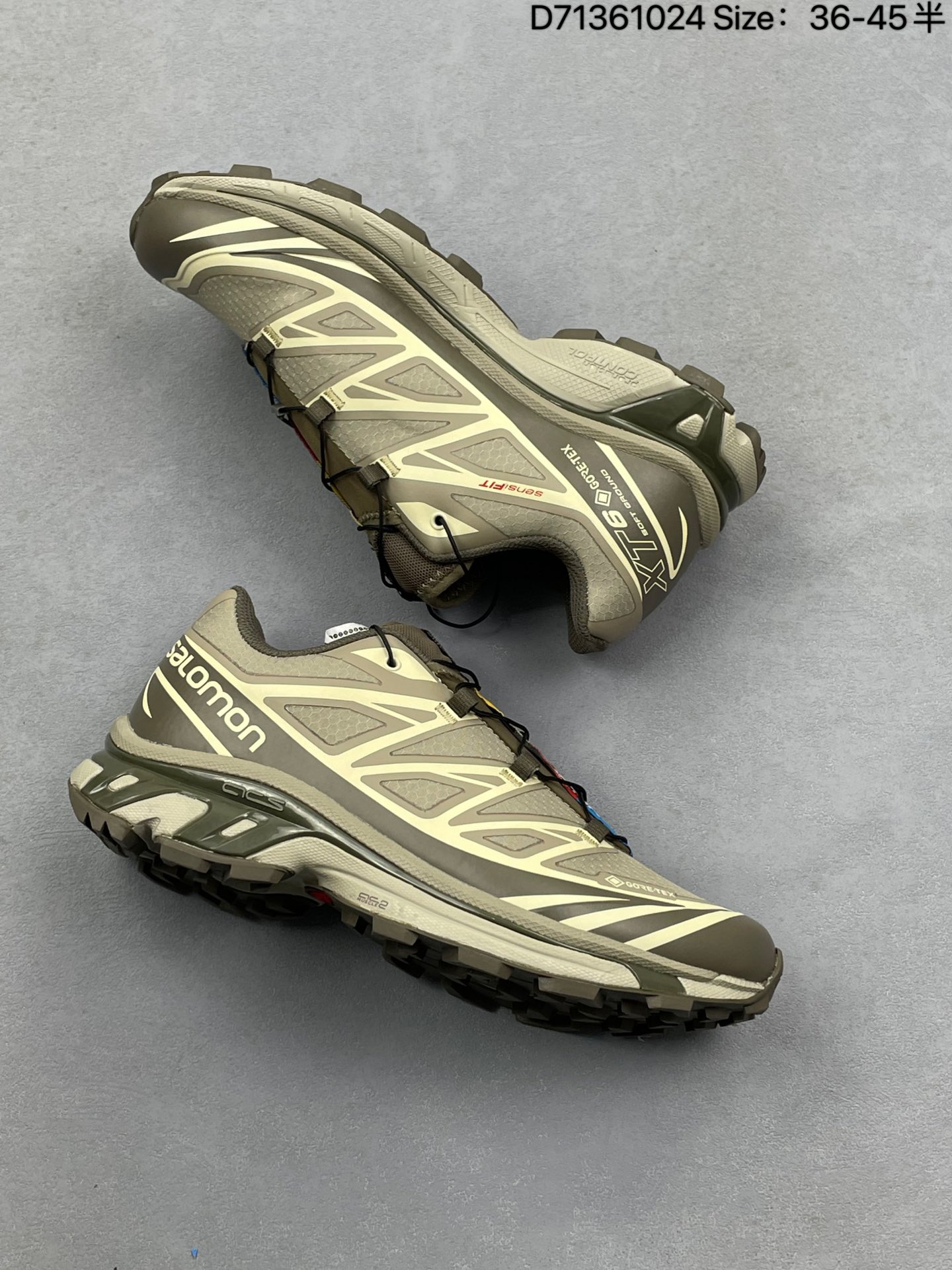 💰180
Salomon XT-6 萨洛蒙复古潮流户外机能登山跑鞋 灰棕
全套原纸板楦头开发 原厂特供网布配套加持 确保原汁原味 完美呈现版型 原档数据独家私模五层组合大底 原装Ortholite轻量化鞋垫 中底布带钢印编号 原厂TPU锁扣 进口港宝加持 后跟自然饱满 鞋面以“锯齿”状的包裹系统呈现 在基色底之下加入了各种色点缀 鞋面由 TPU 薄膜制成 并焊接在高耐磨网眼上 使其既时尚又坚固 由 ACS底盘支撑 可增强稳定性和支撑力 以及由橡胶凸耳 Contragrip外底覆盖的 EVA 缓冲中底 旨在应对崎岖的地形 鞋舌上的彩色Salomon 标签、Quicklace 系统以及鞋头、鞋舌和鞋跟上的附加品牌使细节更加完美 让穿着者可以轻松驾驭户外与通勤下的任何运动生活场景 无缝鞋身户外随意纵横
货号:417412
尺码:36 36.5 37.5 38 38.5 39 40 40.5 41 42 42.5 43 44 45
编码:D71361024