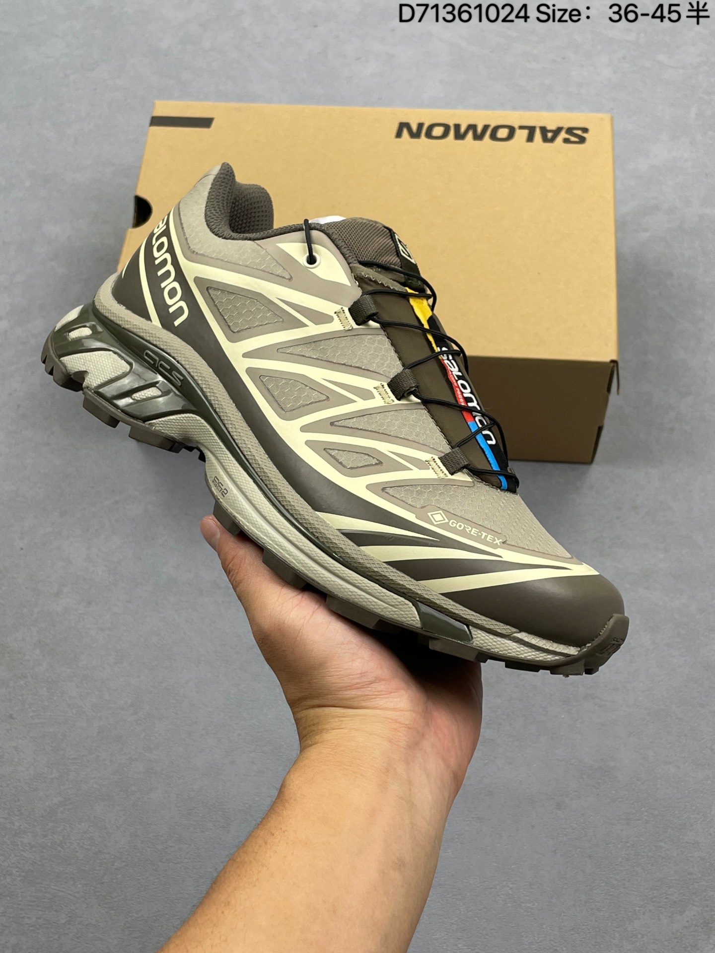 💰180
Salomon XT-6 萨洛蒙复古潮流户外机能登山跑鞋 灰棕
全套原纸板楦头开发 原厂特供网布配套加持 确保原汁原味 完美呈现版型 原档数据独家私模五层组合大底 原装Ortholite轻量化鞋垫 中底布带钢印编号 原厂TPU锁扣 进口港宝加持 后跟自然饱满 鞋面以“锯齿”状的包裹系统呈现 在基色底之下加入了各种色点缀 鞋面由 TPU 薄膜制成 并焊接在高耐磨网眼上 使其既时尚又坚固 由 ACS底盘支撑 可增强稳定性和支撑力 以及由橡胶凸耳 Contragrip外底覆盖的 EVA 缓冲中底 旨在应对崎岖的地形 鞋舌上的彩色Salomon 标签、Quicklace 系统以及鞋头、鞋舌和鞋跟上的附加品牌使细节更加完美 让穿着者可以轻松驾驭户外与通勤下的任何运动生活场景 无缝鞋身户外随意纵横
货号:417412
尺码:36 36.5 37.5 38 38.5 39 40 40.5 41 42 42.5 43 44 45
编码:D71361024