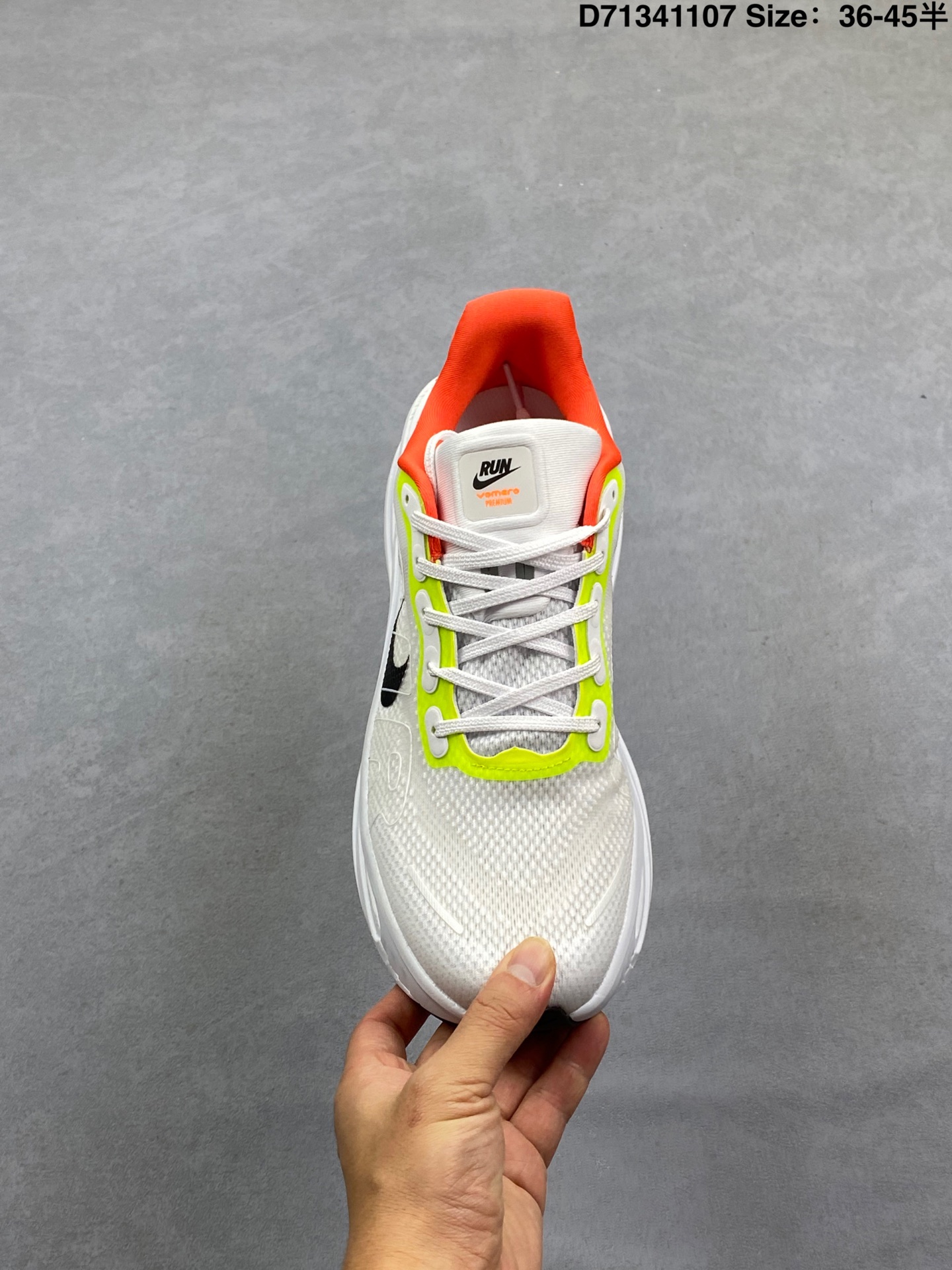 💰170
NK Vomero Premium 时尚舒适 网布防滑耐磨 低帮跑步鞋 HQ2050-001 实拍调校N版已经零色差零失真 百分百还原实物色彩所见即所得 不存在货不对板色差等低级问题 选购参考实物拍摄 不混卖不参货 只用心做好货严格选品 承诺混一赔十 SIZE:36 36.5 37.5 38 38.5 39 40 40.5 41 42 42.5 43 44 44.5 45
D71341107