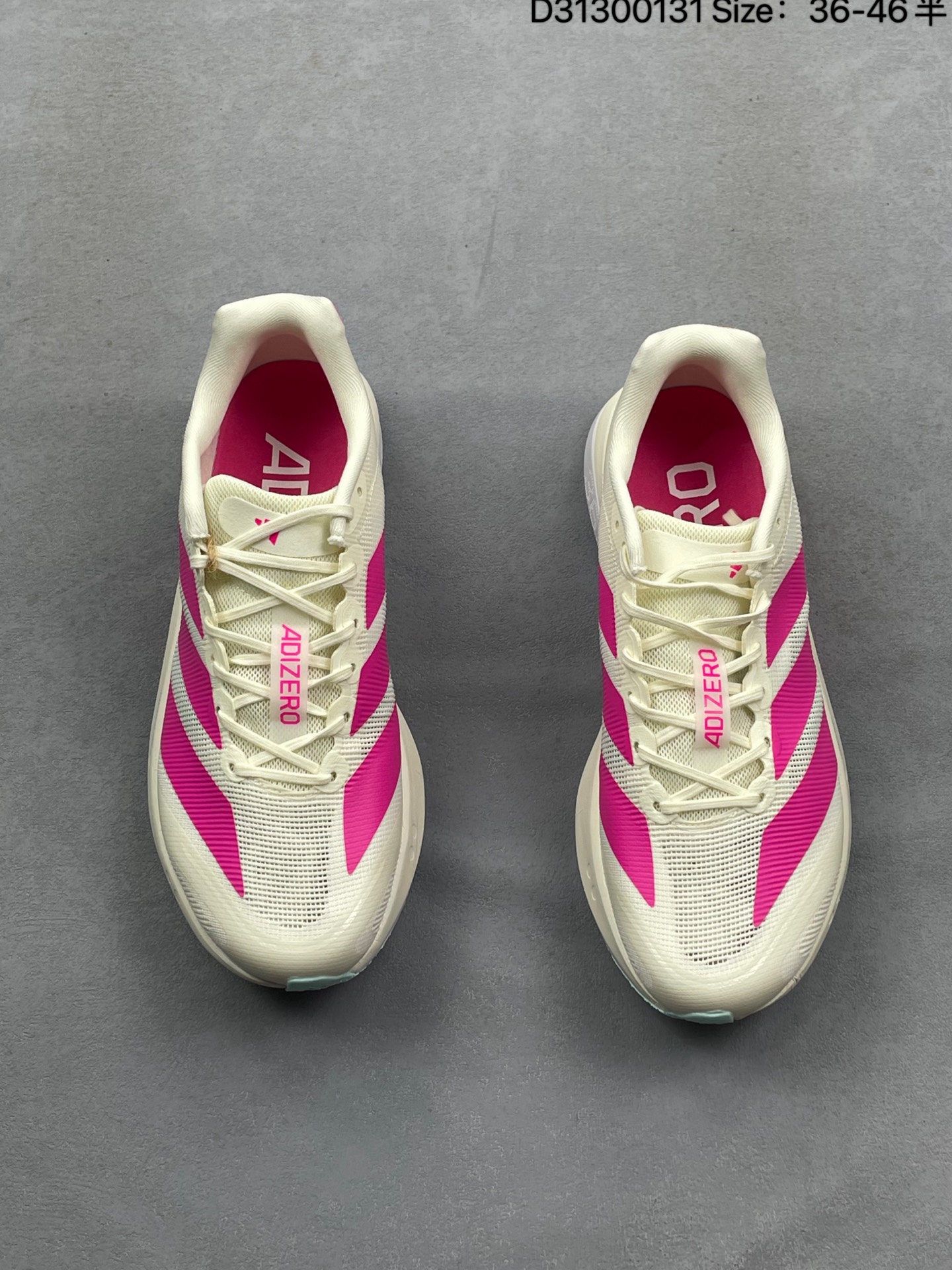 💰150
阿迪达斯adidas adizero BOSTON 13 透气网眼竞速跑鞋Boost 缓震底 阿迪后跟加厚 呵护脚后跟 立体保护软绵鞋口轻松穿脱不磨脚 安全防撞包裹鞋头符合人体结构 精心设计 行走柔软触感
尺码：36-45半
货号：JQ9830#
D31300131