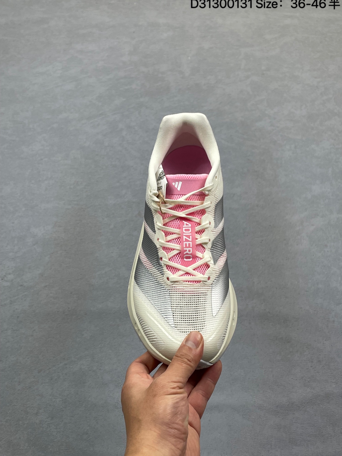 💰150
阿迪达斯adidas adizero BOSTON 13 透气网眼竞速跑鞋Boost 缓震底 阿迪后跟加厚 呵护脚后跟 立体保护软绵鞋口轻松穿脱不磨脚 安全防撞包裹鞋头符合人体结构 精心设计 行走柔软触感
尺码:36-45半
货号:JQ9830#
D31300131