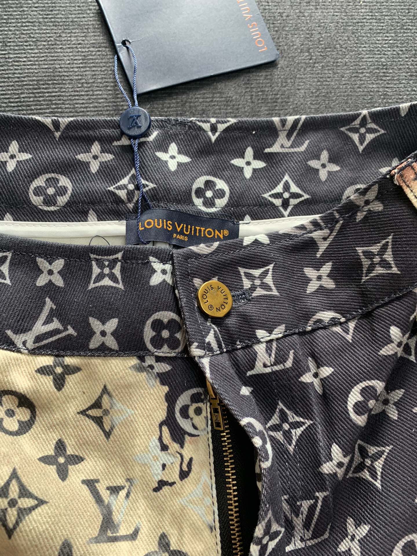[Summer Shorts]1V Full logo tie-dyed denim shortscode number xssml