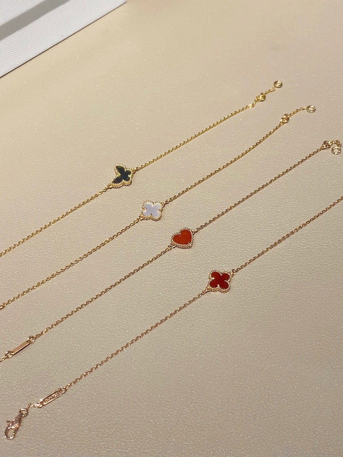 Mini Clover, Heart, and Butterfly Motif Bracelet - Comprehensive 4