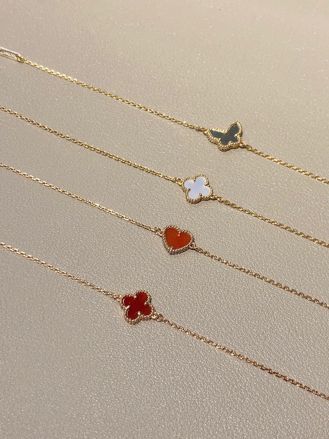 Mini Clover, Heart, and Butterfly Motif Bracelet - Comprehensive 2