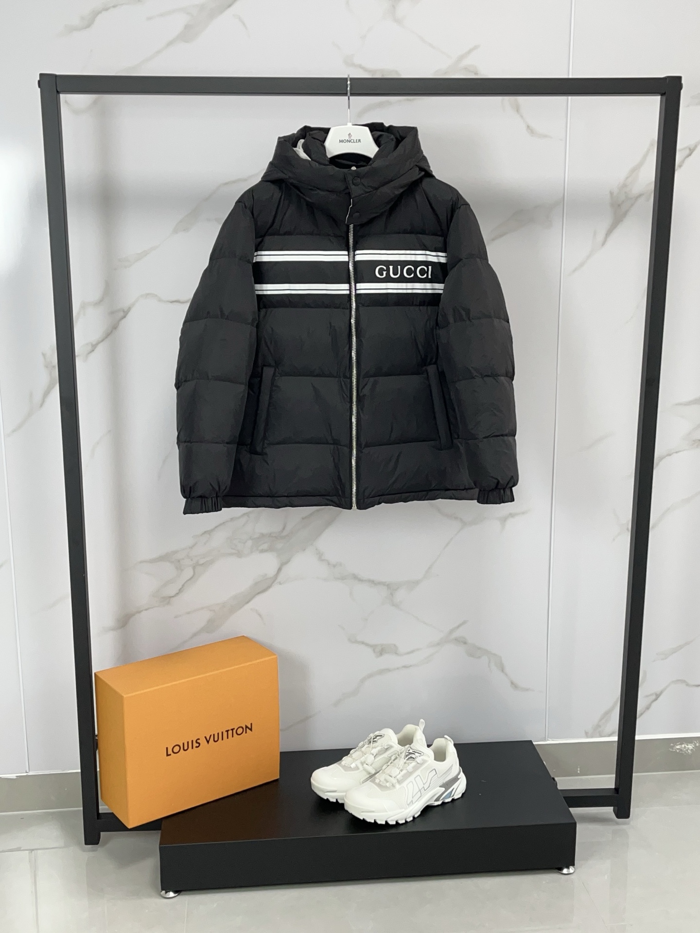 Gucci 2025FW Hooded Down Jacket with Removable Hood and Logo Detail