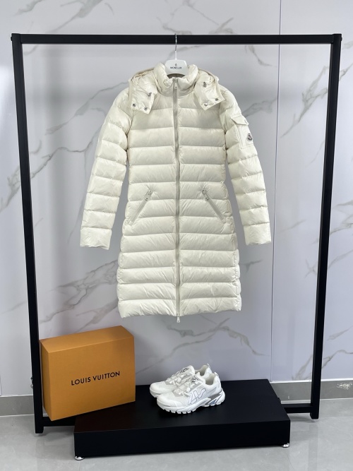 Moncler Moka Quilted Long Down Puffer Jacket, Premium White Goose Down 1 Moncler Moka Quilted Long Down Puffer Jacket, Premium White Goose Down