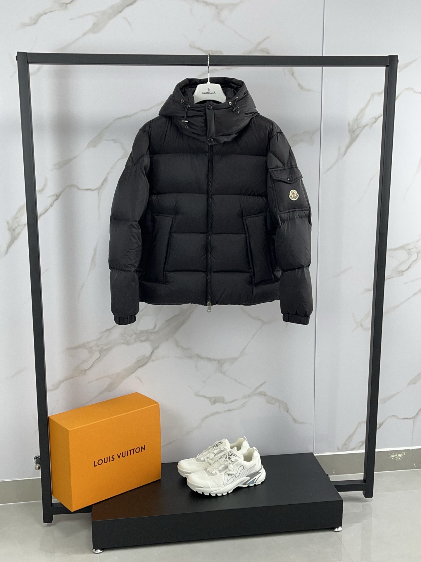 Moncler Couyere Maya Down Jacket - Lon Laqué Fabric, Detachable Hood