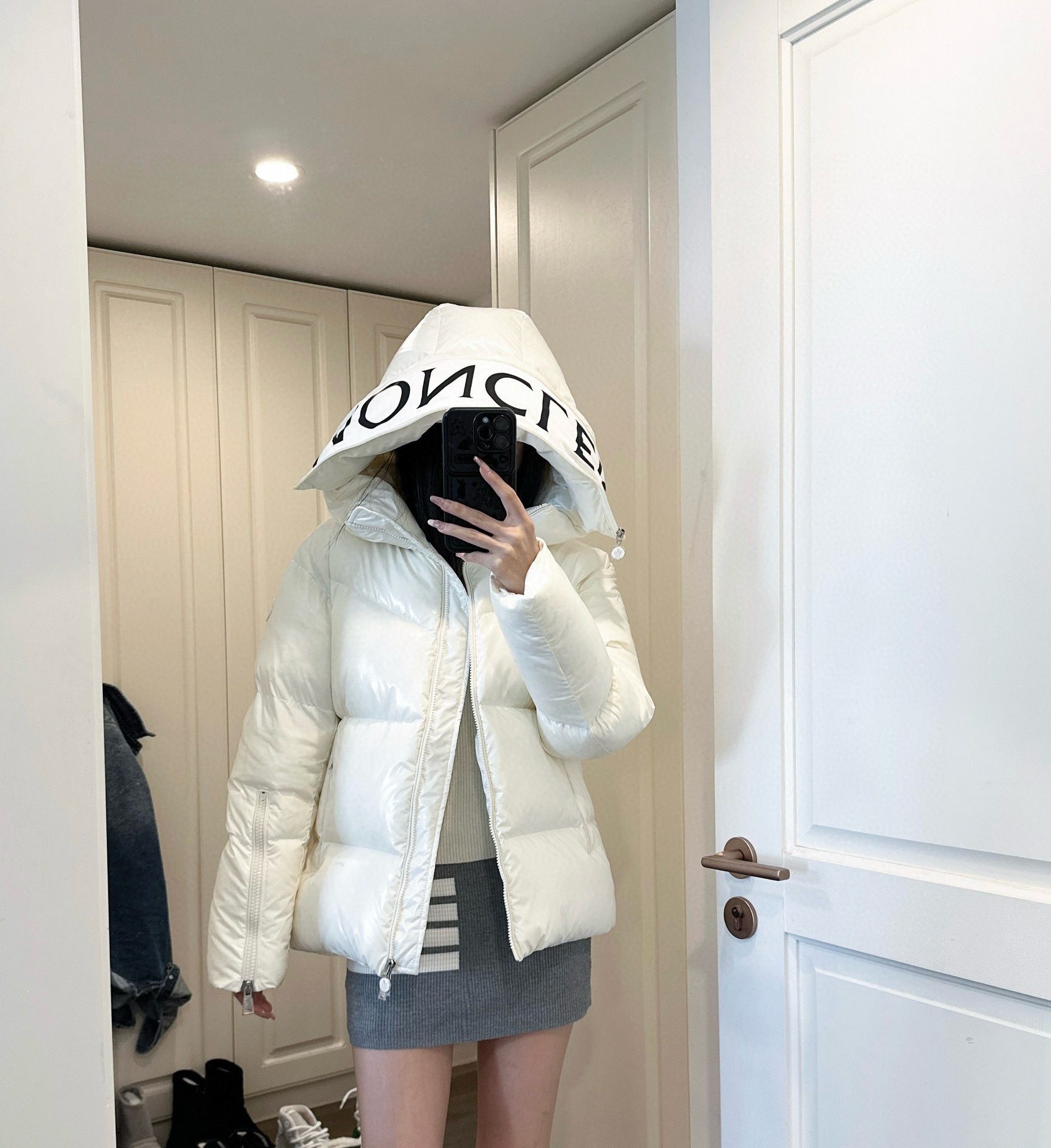 White Hooded Puffer Jacket