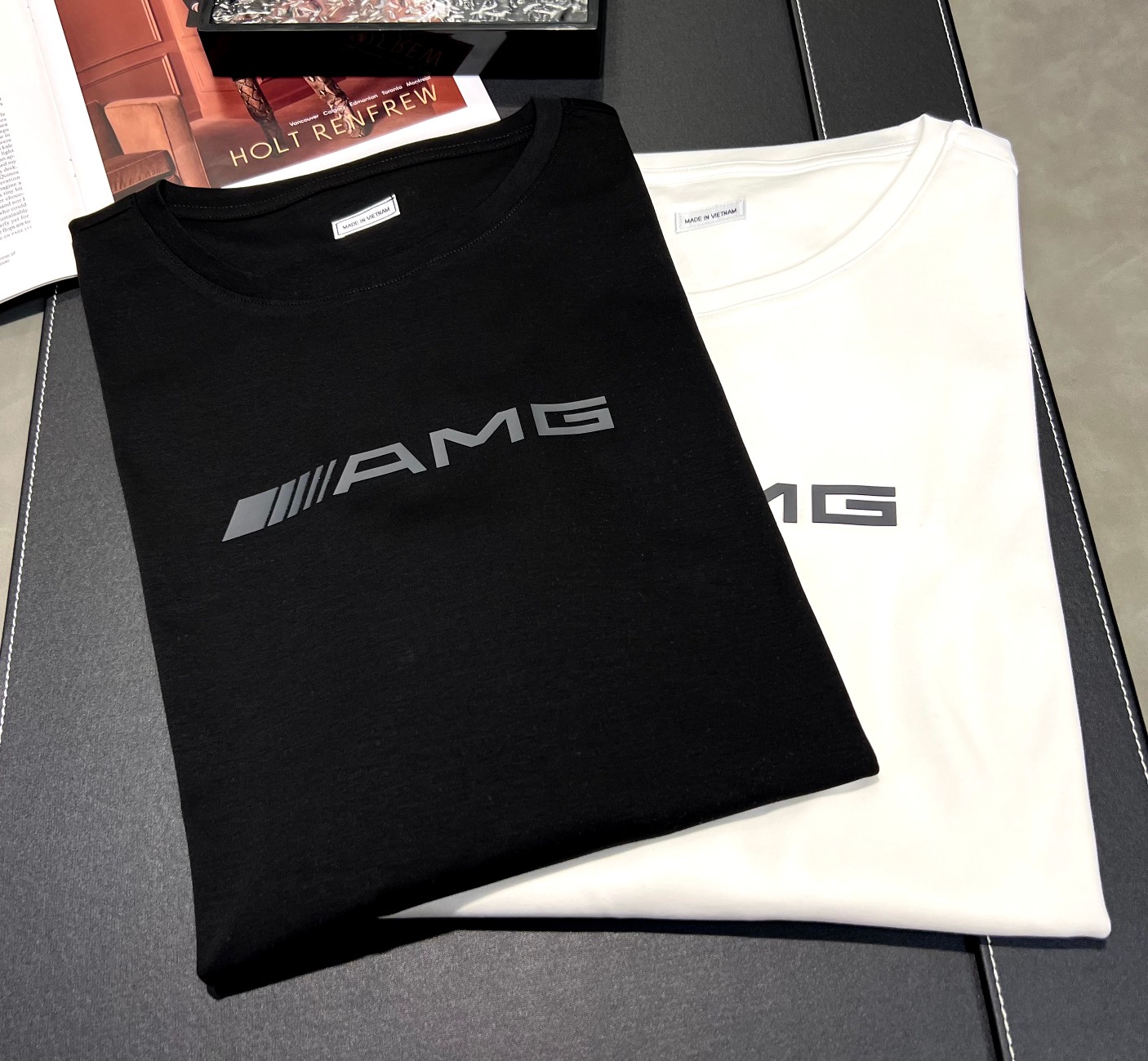 Camiseta de manga larga de algodón mercerizado de 270 g de peso, nueva para otoño e invierno 2025, logo: amg,…