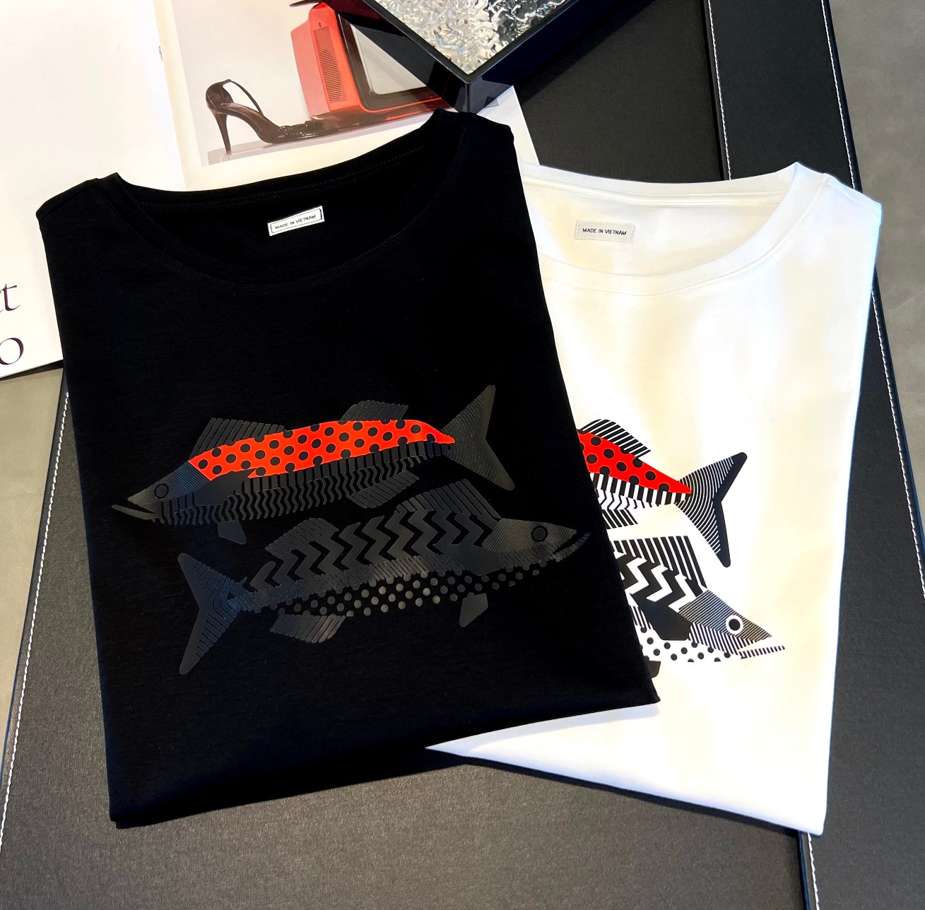 Manga larga de algodón mercerizado de 270 g de peso para otoño/invierno 2025, nuevo modelo, logo: 🦈tiburón, técnica: e…
