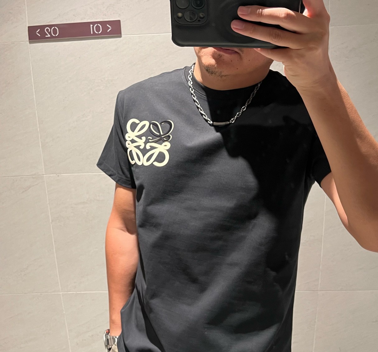 Camiseta de manga corta de algodón 100% de primavera/verano 2026, 270 g, tejido liso de doble hilo, logo: LOEWE, técnic…