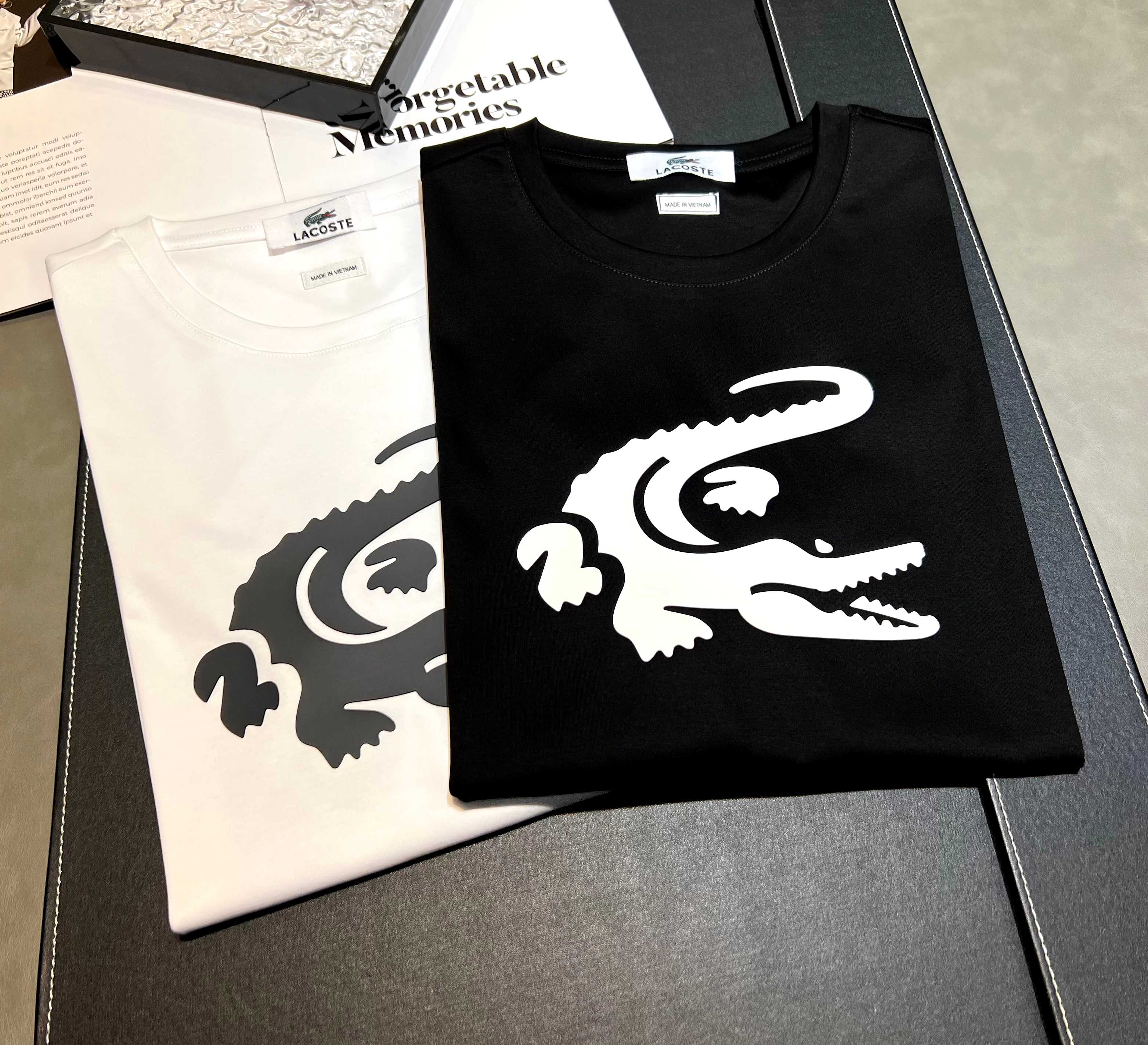 Nuevo para Primavera-Verano 2026 Algodón Mercerizado de Manga Corta 200g Logo: LACOSTE Proceso: Silicona Colo…
