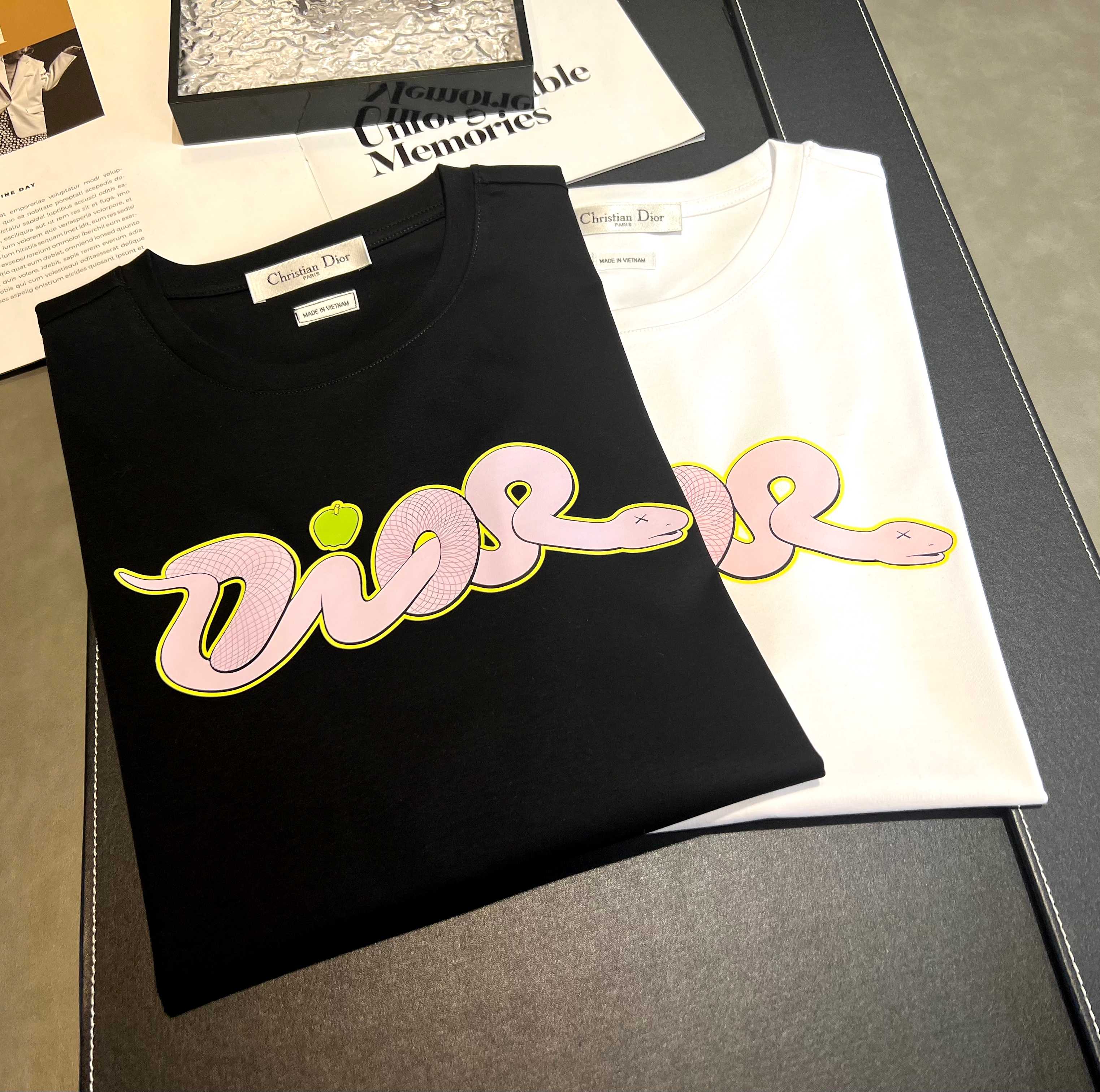 2026 nuevo logotipo de camiseta de manga corta de algodón mercerizado de 200 g de primavera y verano: proceso Dior: col…