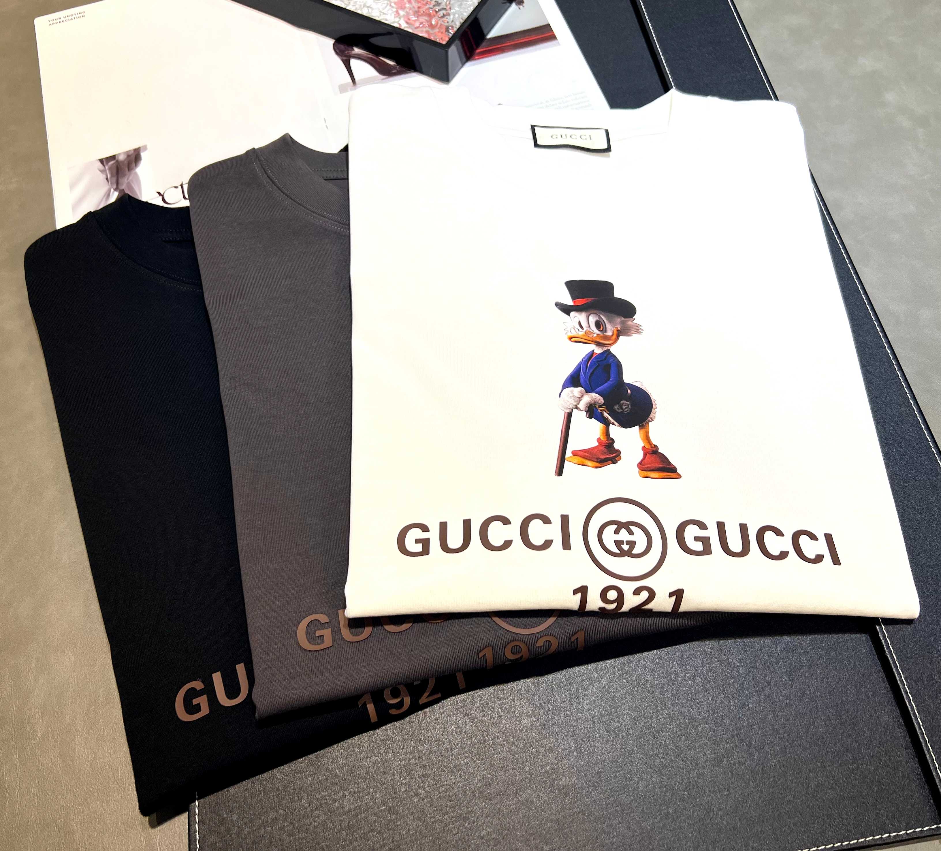 2026 primavera verano algodón puro 270g doble hilo punto liso manga corta logo: GUCCI proceso: estampado de silicona co…