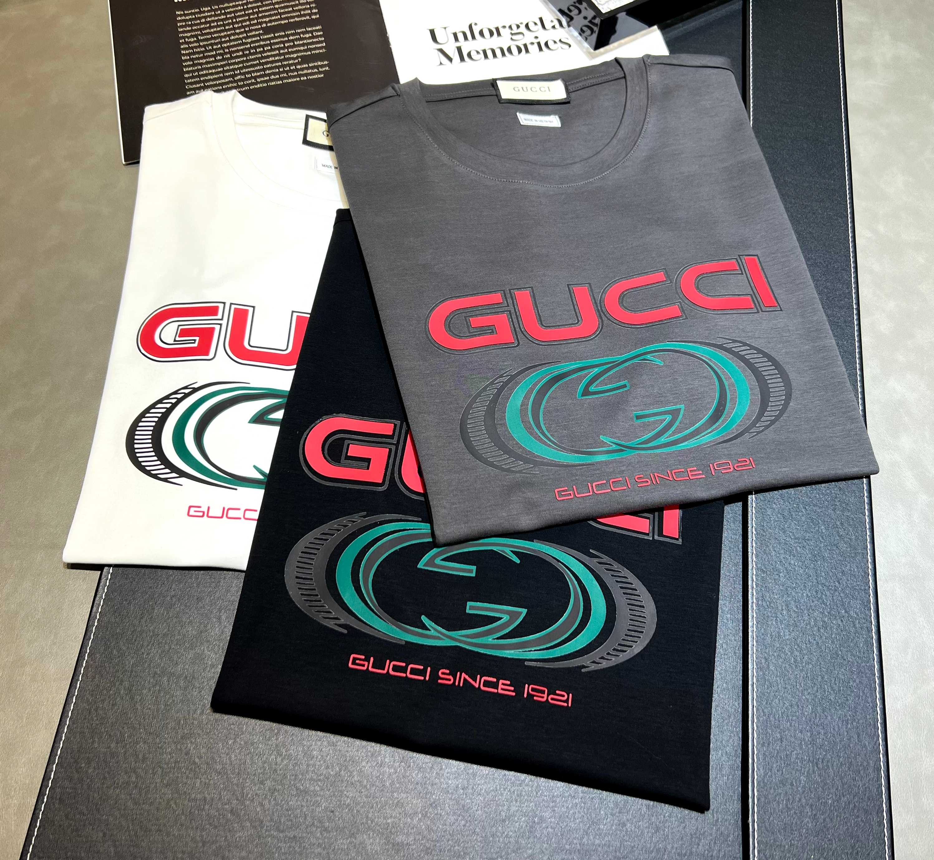 Nuevo 2026 primavera verano algodón mercerizado 200g manga corta camiseta logo: GUCCI proceso: estampado de silicona co…