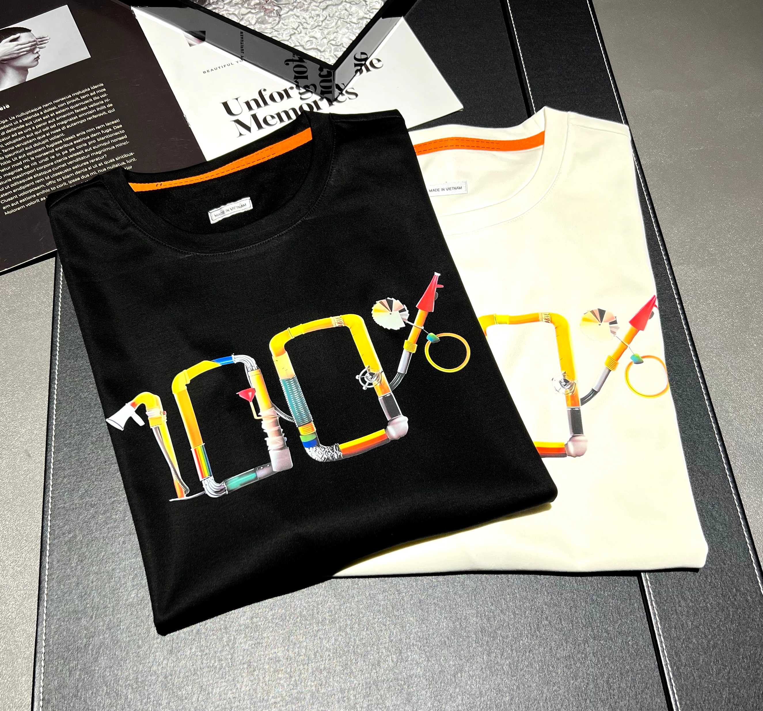Camiseta de manga corta de algodón mercerizado de 270 g, nueva primavera/verano 2026, logo: HERMES, técnica: estampado,…