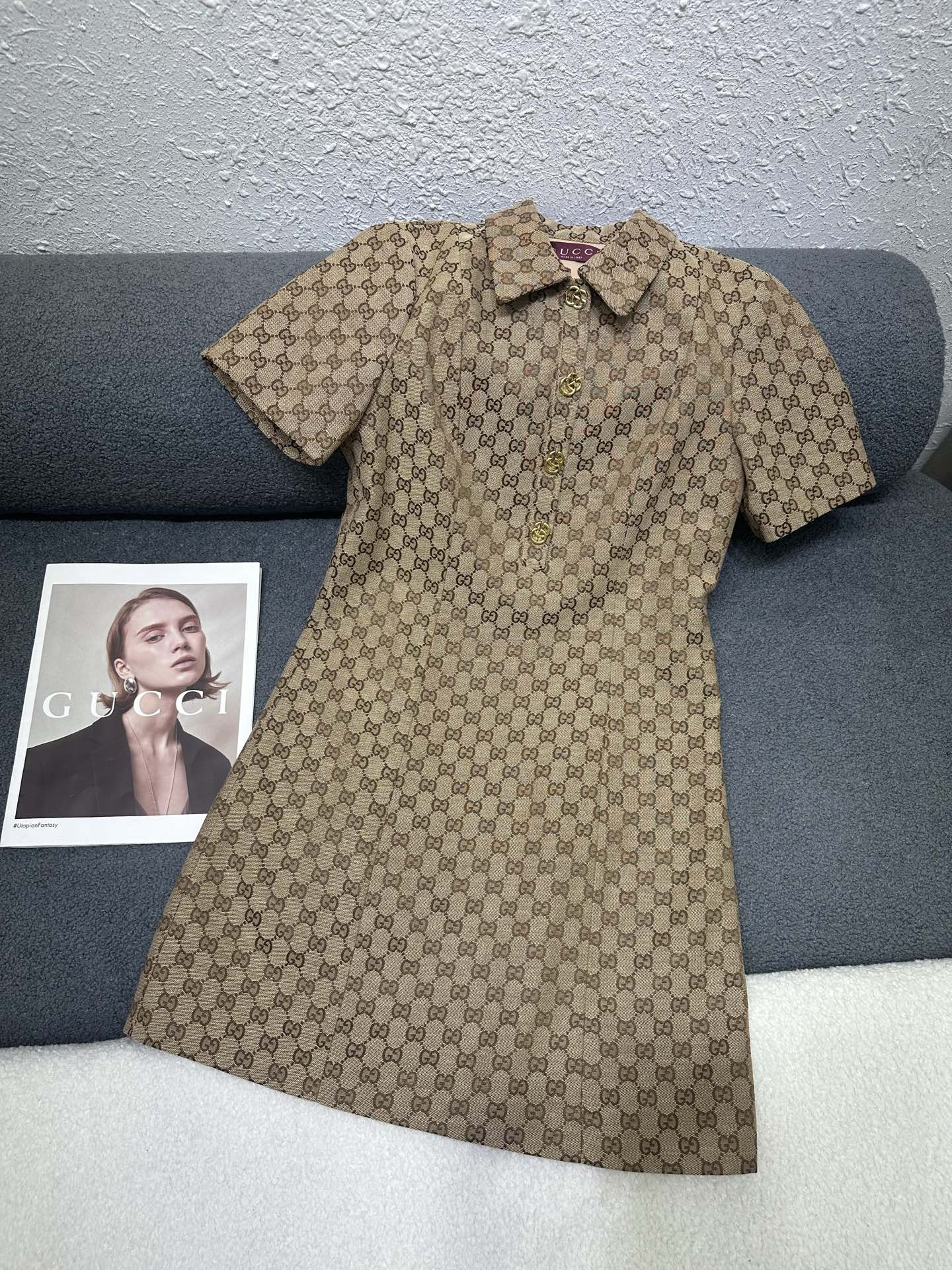 NO:791848,GUCCI Gucci 26SS new dress double G jacquard fabric/slim version/upper body three-dimensional tailoring effect is very good high quality/single color SML,,gucci,gucci,skirts,19860909GUCCI古驰26SS新款连衣裙双G提花面料/版型显瘦/上身立体剪裁效果非常好高品质/单色SML,,gucci,gucci,skirts,,Women's clothing
