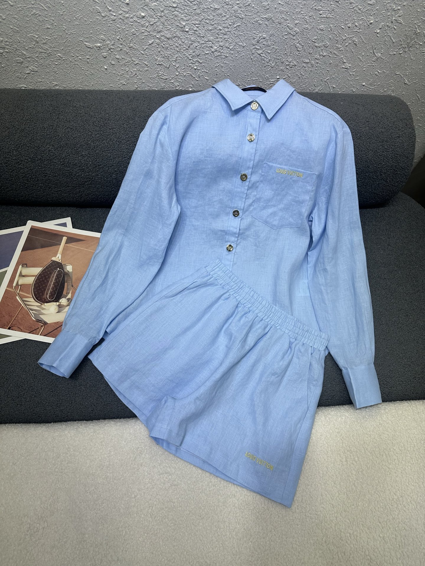 NO:798847,LouisVuitton*2026 new long-sleeved shirt top shorts suit/age-reducing style/letter embroidery decoration/linen fabric/fabric with light luxury feel, full of breathability and comfort/high quality/two colors SML P,,louis vuitton,shorts,shirts,19860909LouisVuitton*2026新款长袖衬衫上衣短裤套装/减龄洋气/字母刺绣装饰/亚麻面料/面料轻奢感满满透气舒适/高品质/两色SML P,,louis vuitton,shorts,shirts,,Women's clothing