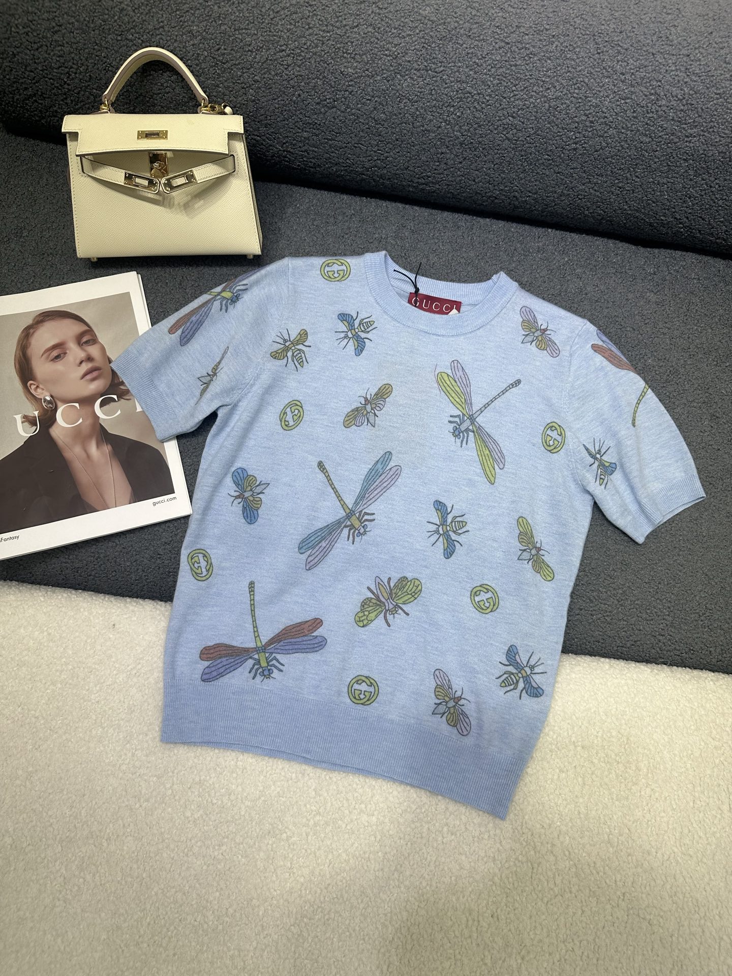 NO:808276,Gcuui*26SS new round neck sweater dragonfly pattern design age-reducing western style/fabric light luxury full of fabric breathable and comfortable two colors SML,,sweaters,19860909Gcuui*26SS新款圆领毛衣 蜻蜓图案 设计减龄洋气/面料轻奢感满满面料透气舒适两色SML,,sweaters,,Women's clothing