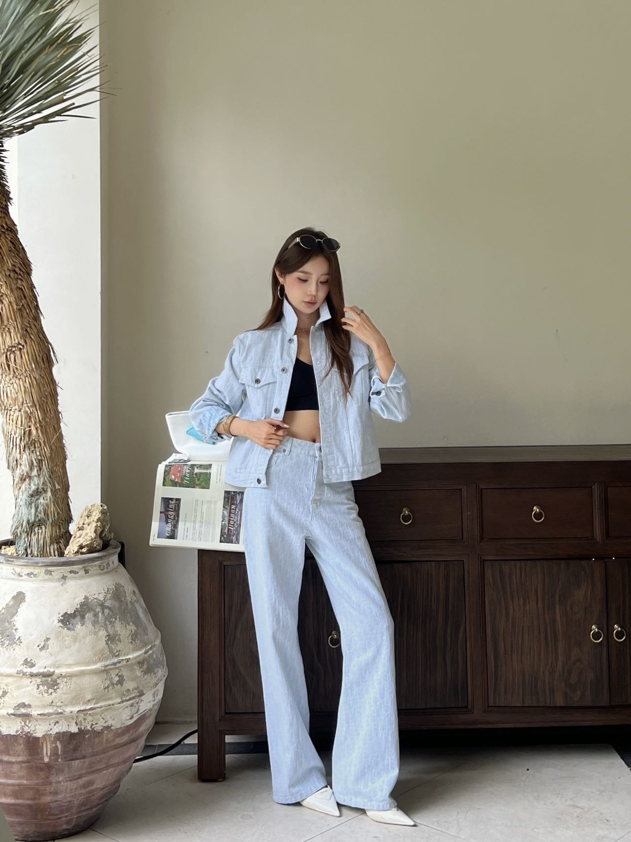 NO:888659,Model upper body picture,,19860909模特上身图,,,Women's clothing