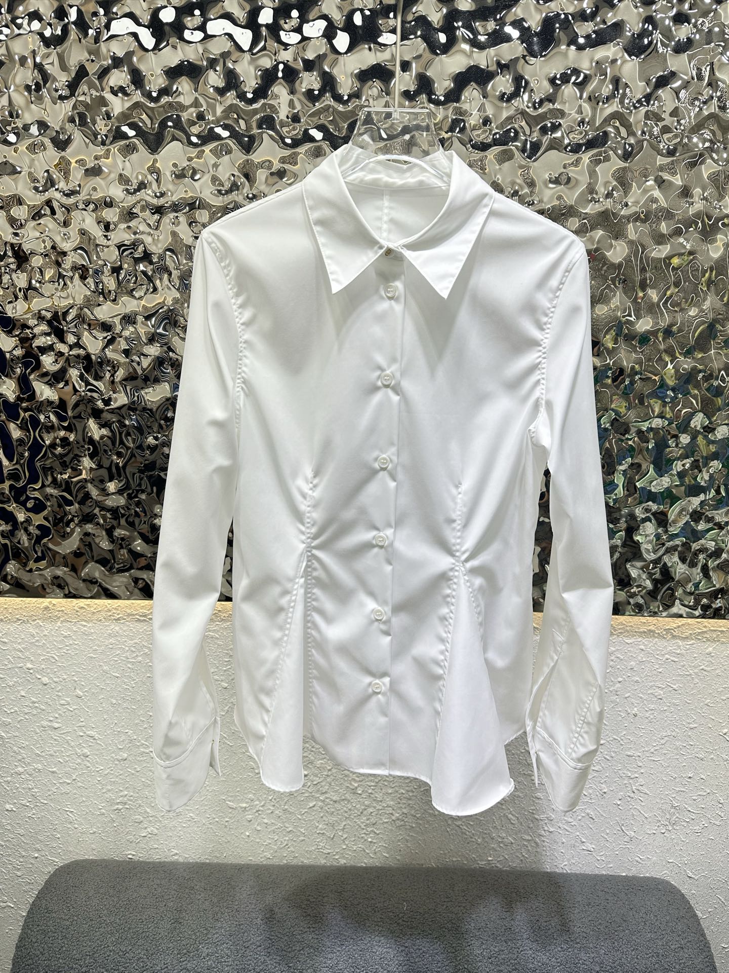 dior fitted cotton poplin blouse