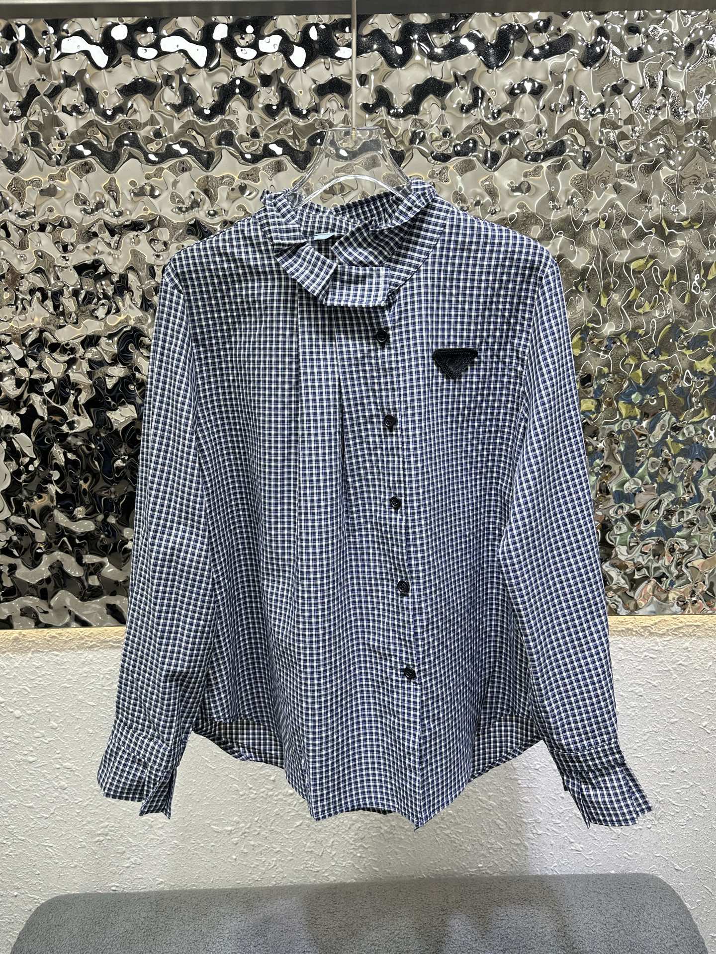 Prada Gingham Button-Up Shirt