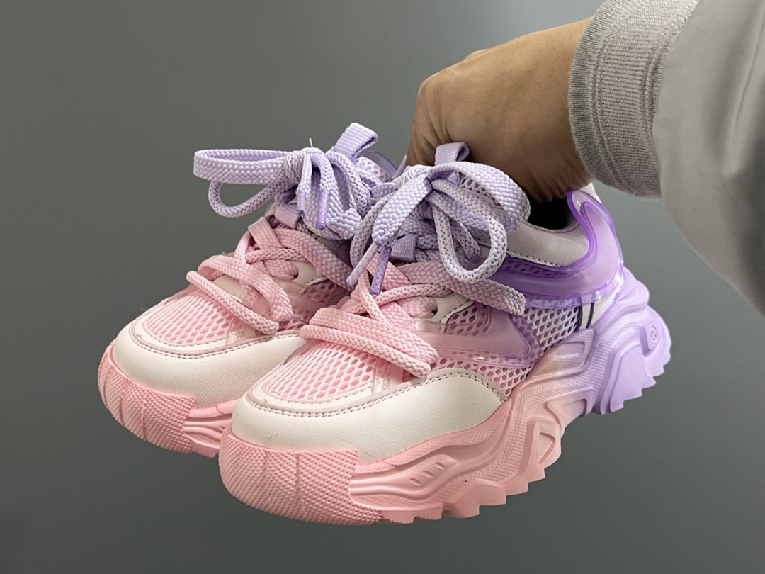 图片[2]-耐克 新款水洗马卡龙魔术贴儿童老爹鞋 尺码：26-37码 超治愈的马卡龙色系马🍬 魔术贴设计，穿脱方便✅ 耐磨防滑大底，老爹款超百搭❤️-选品中心