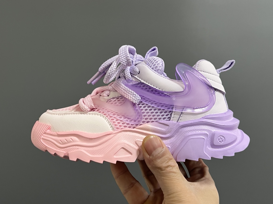 图片[4]-耐克 新款水洗马卡龙魔术贴儿童老爹鞋 尺码：26-37码 超治愈的马卡龙色系马🍬 魔术贴设计，穿脱方便✅ 耐磨防滑大底，老爹款超百搭❤️-选品中心