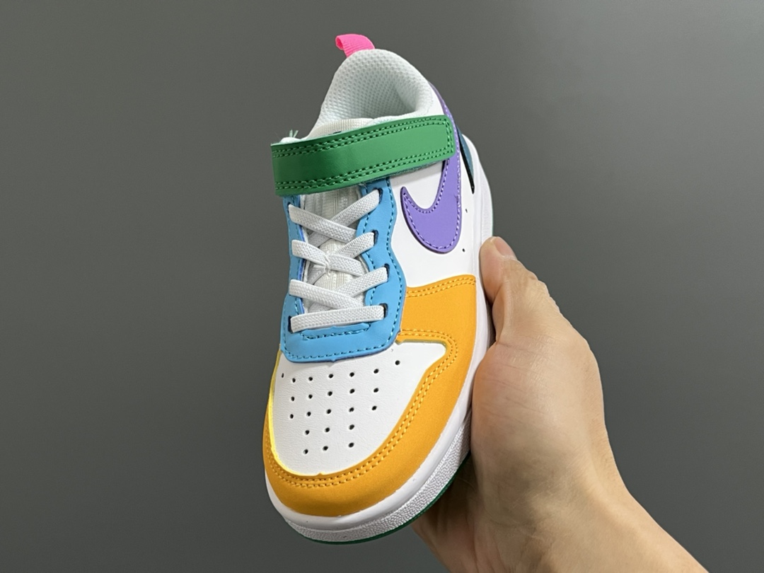 图片[3]-NK 空一号工装低帮魔术贴儿童板鞋小白鞋 尺码：22-37.5码 经典百搭板鞋小白鞋，学生时代必备❤️ 低帮魔术贴设计，穿脱方便✔️ 橡胶大底，耐磨防滑👍🏻-选品中心