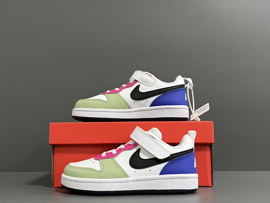 图片[5]-新配色 NK 空一号工装低帮魔术贴儿童板鞋小白鞋 尺码：22-37码 经典百搭板鞋小白鞋，学生时代必备❤️ 低帮魔术贴设计，穿脱方便✔️ 橡胶大底，耐磨防滑👍🏻-选品中心