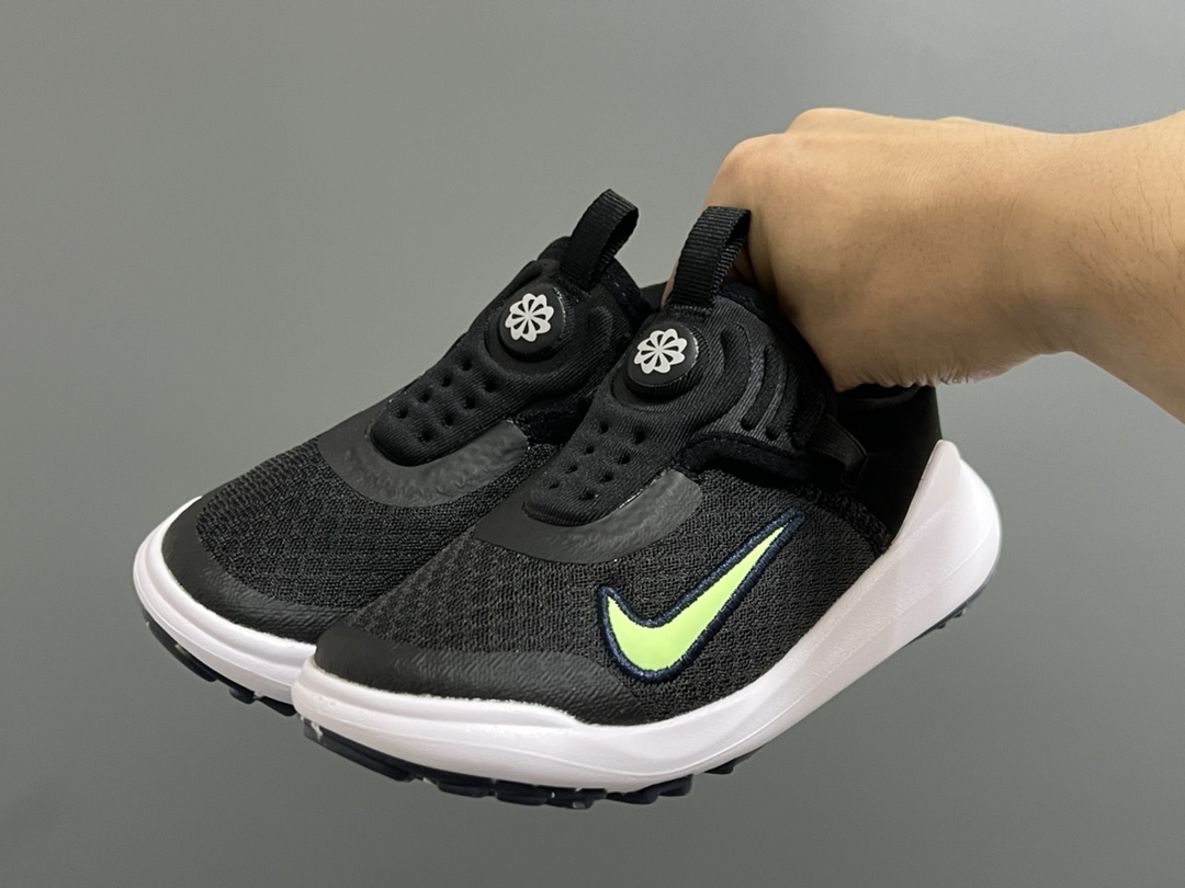 图片[2]-NK 春夏新款E赤足系列一脚蹬轻便缓震儿童运动鞋 尺码：24-37码 E赤足系列，升级网面透气舒适☁️ 升级橡胶耐磨防滑大底，脚感更舒适✔️ 松紧带一脚蹬设计，穿脱快人一步✌🏻 精致刺绣LOGO，简约时髦又洋气✨-选品中心